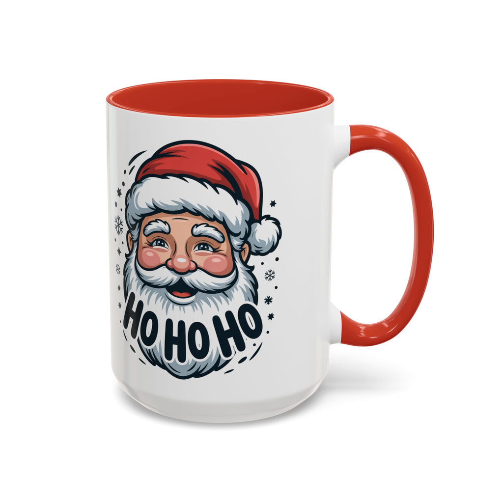Santa "Ho Ho Ho" Accent Coffee Mug — Festive Holiday Christmas Gift (11/15oz)