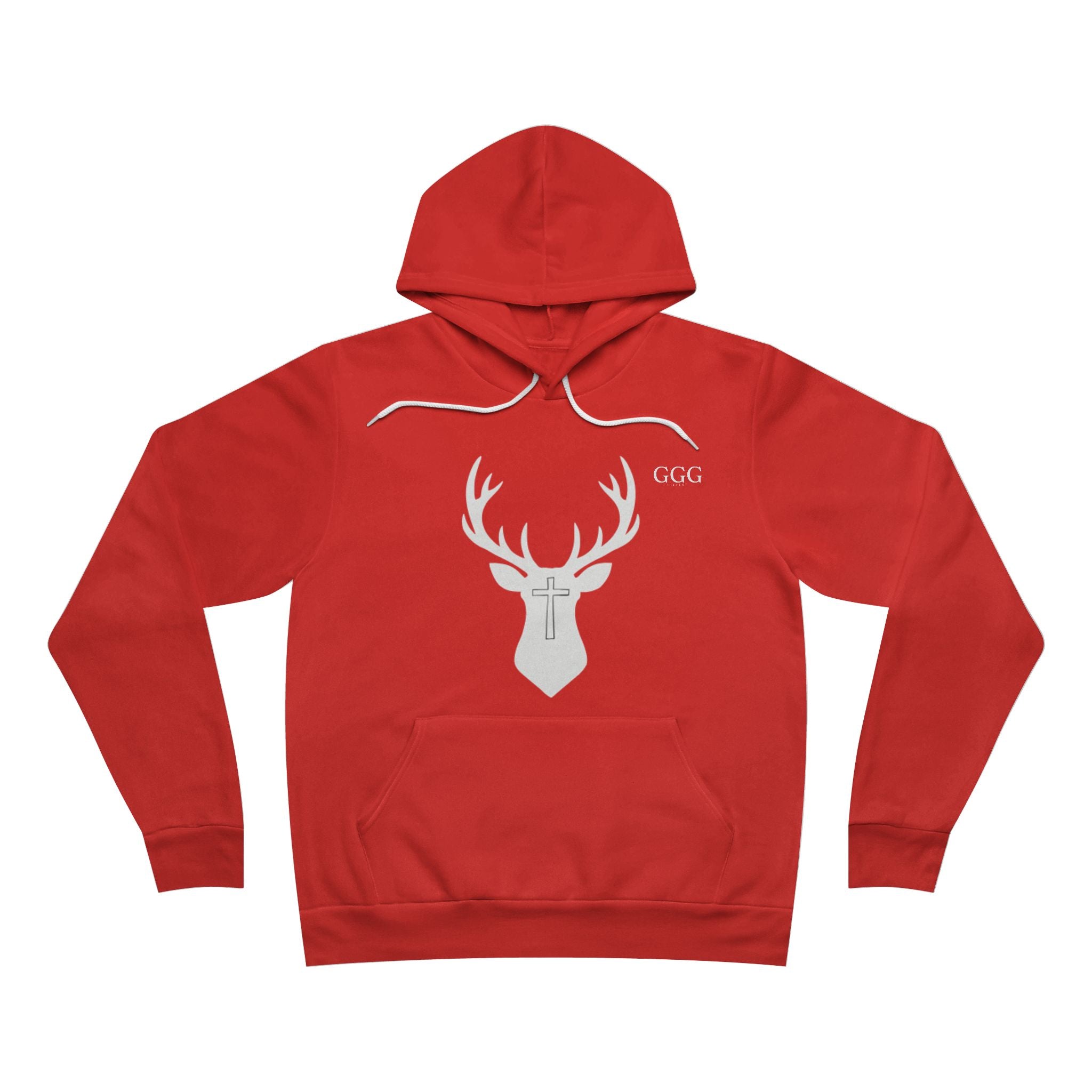 Deer Crest Hoodie — Minimal Stag Graphic Pullover