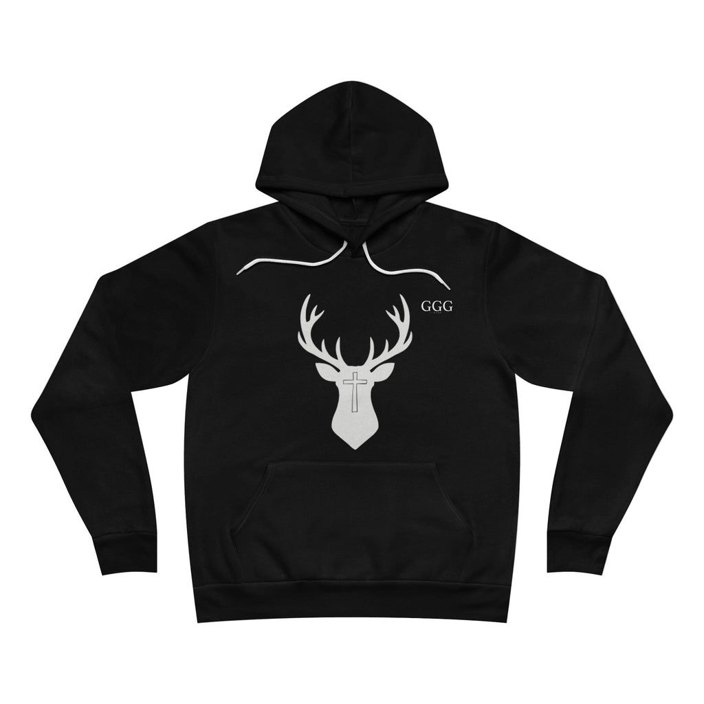 Deer Crest Hoodie — Minimal Stag Graphic Pullover