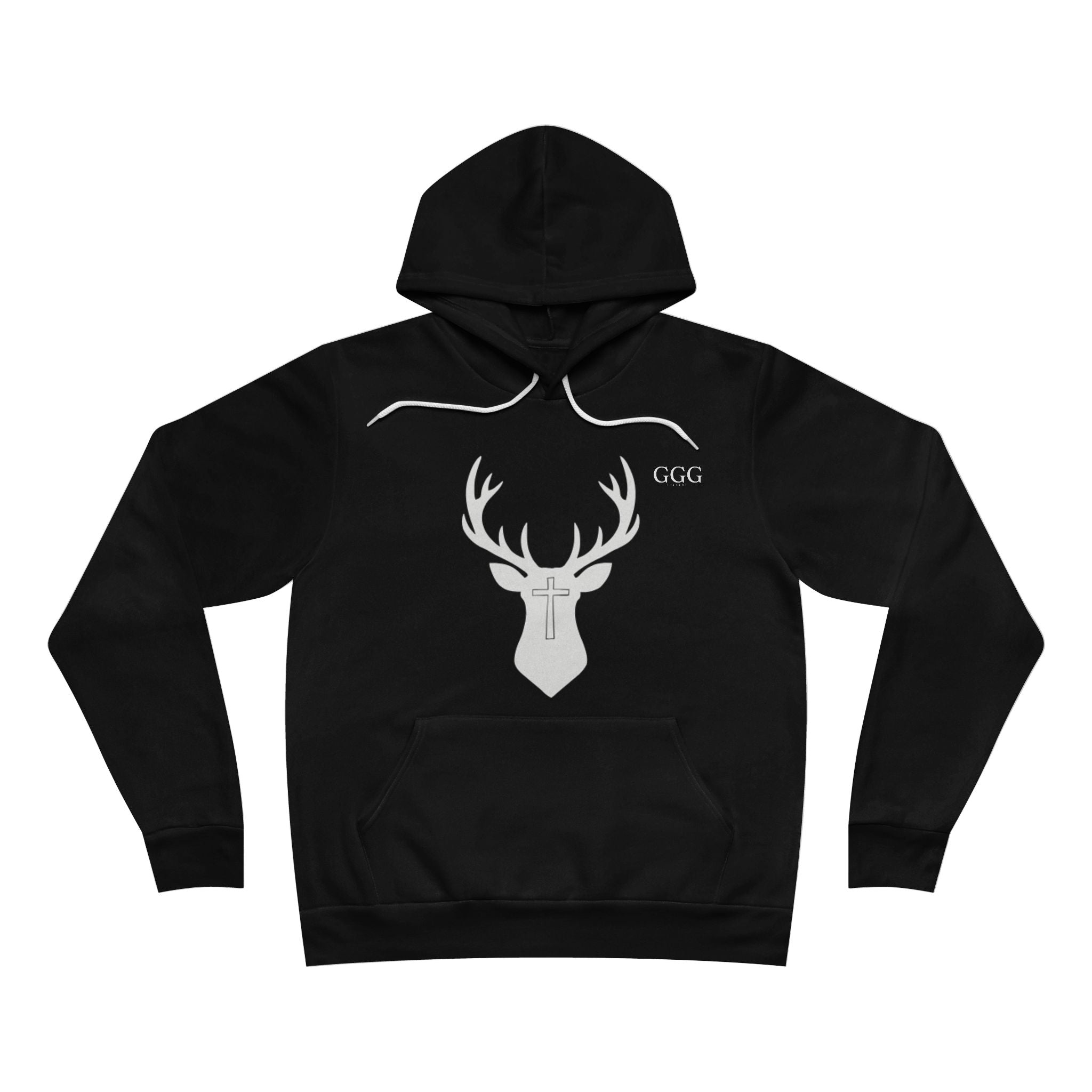Deer Crest Hoodie — Minimal Stag Graphic Pullover