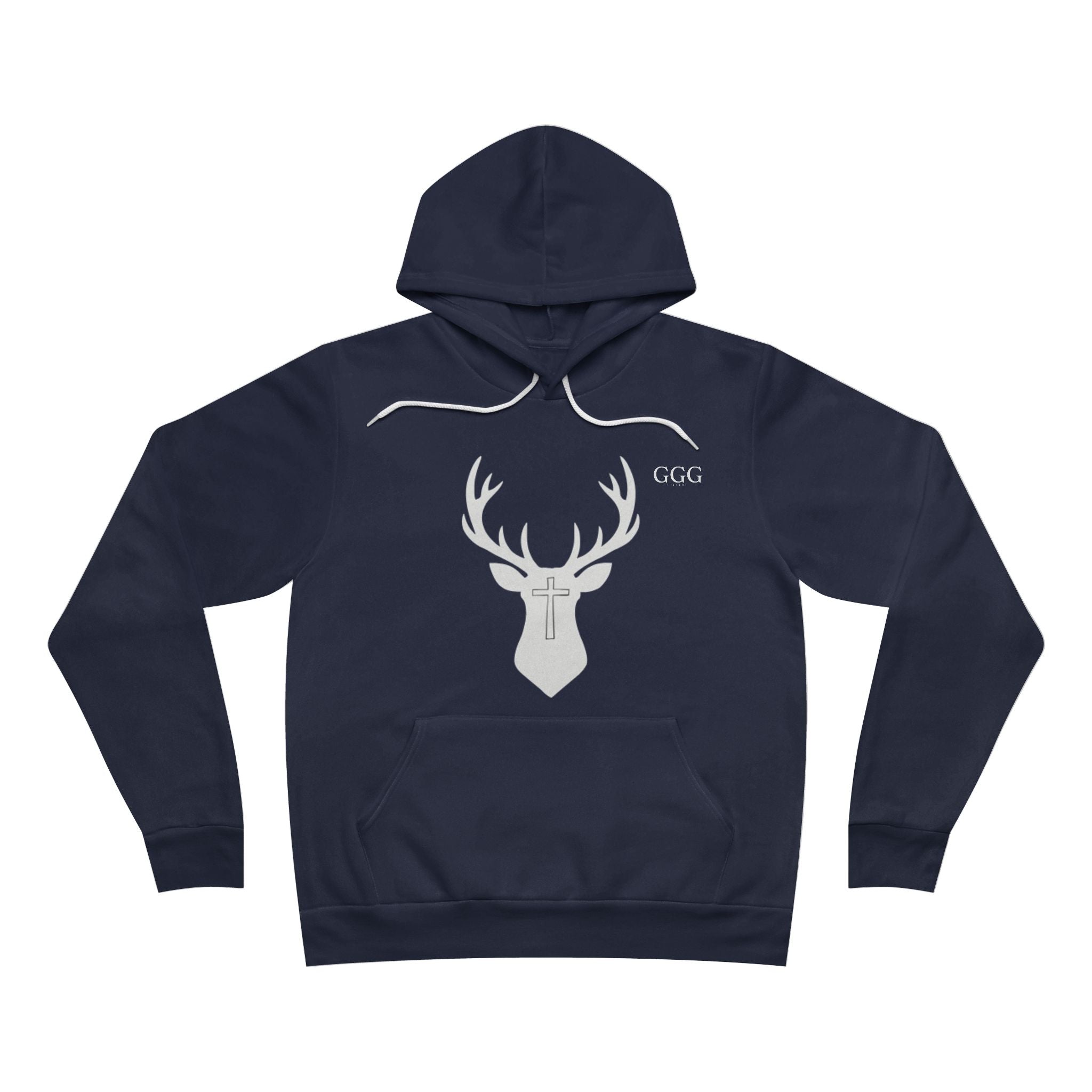 Deer Crest Hoodie — Minimal Stag Graphic Pullover
