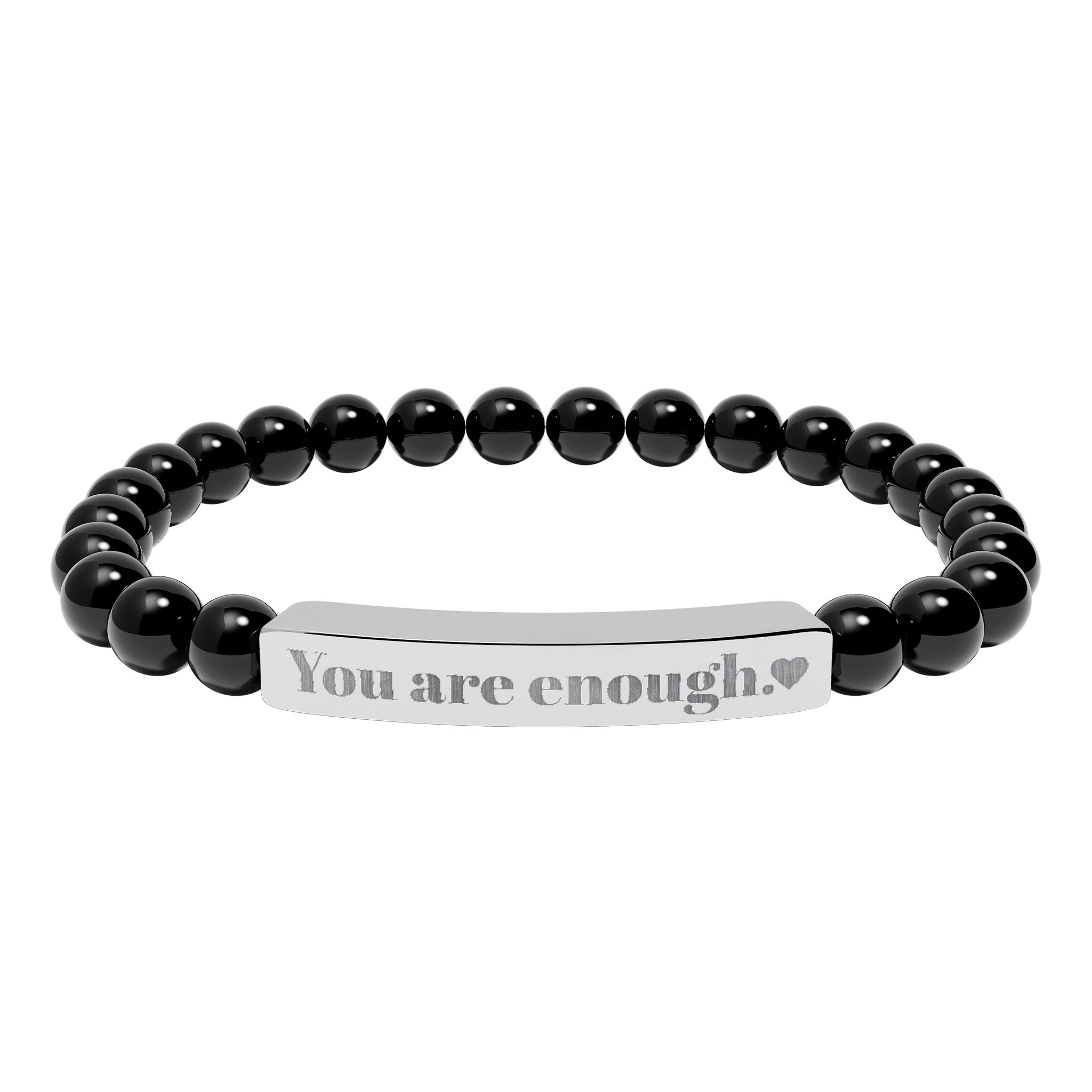 Natural Stone Stretch Bar Bracelet (You Are Enough) | Self-Love Jewelry, Motivational Gift, Affirmation Bracelet, Mindfulness [...]