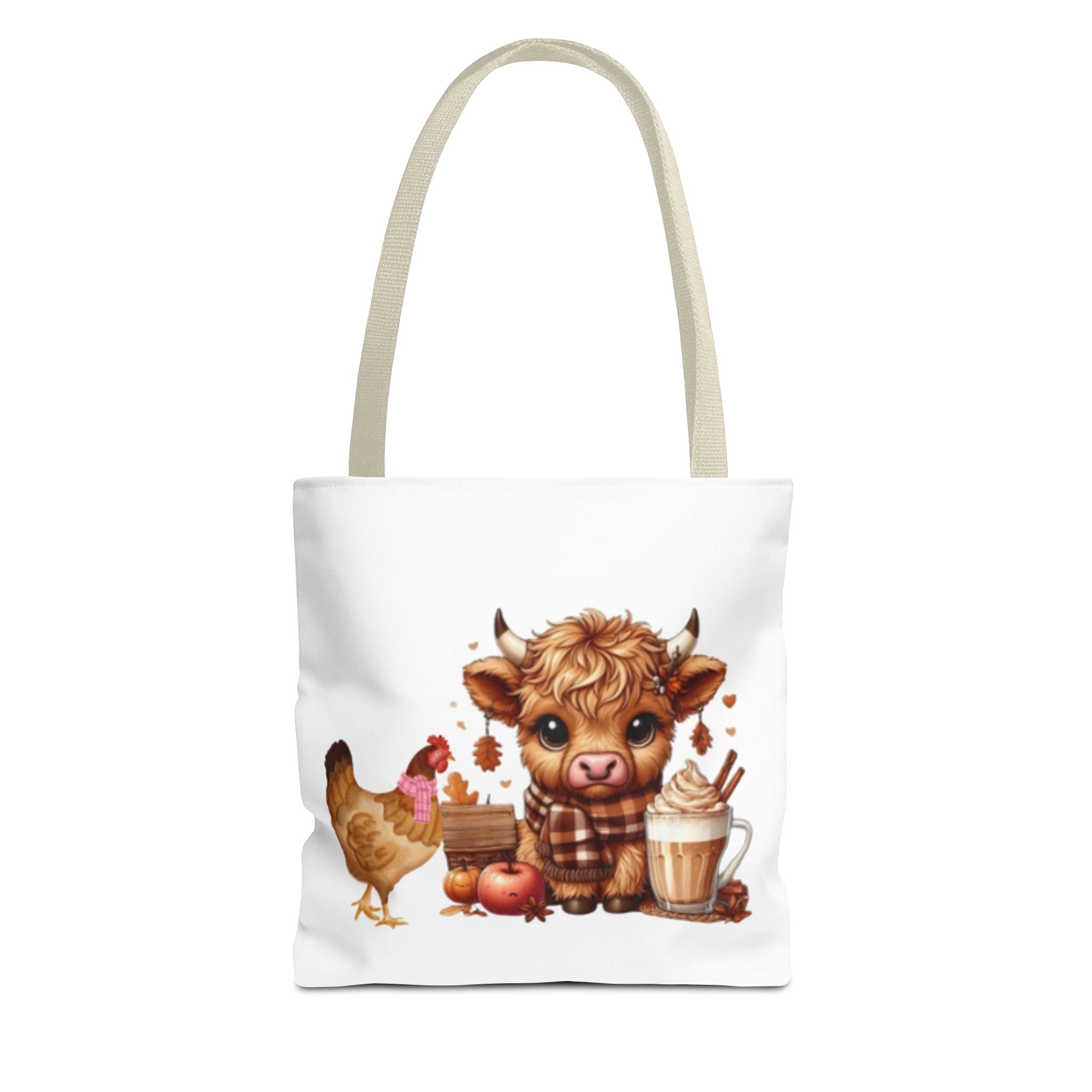 Friends- Cute Cow & Chicken Tote Bag for Farm Lovers, Harvest Market Bag