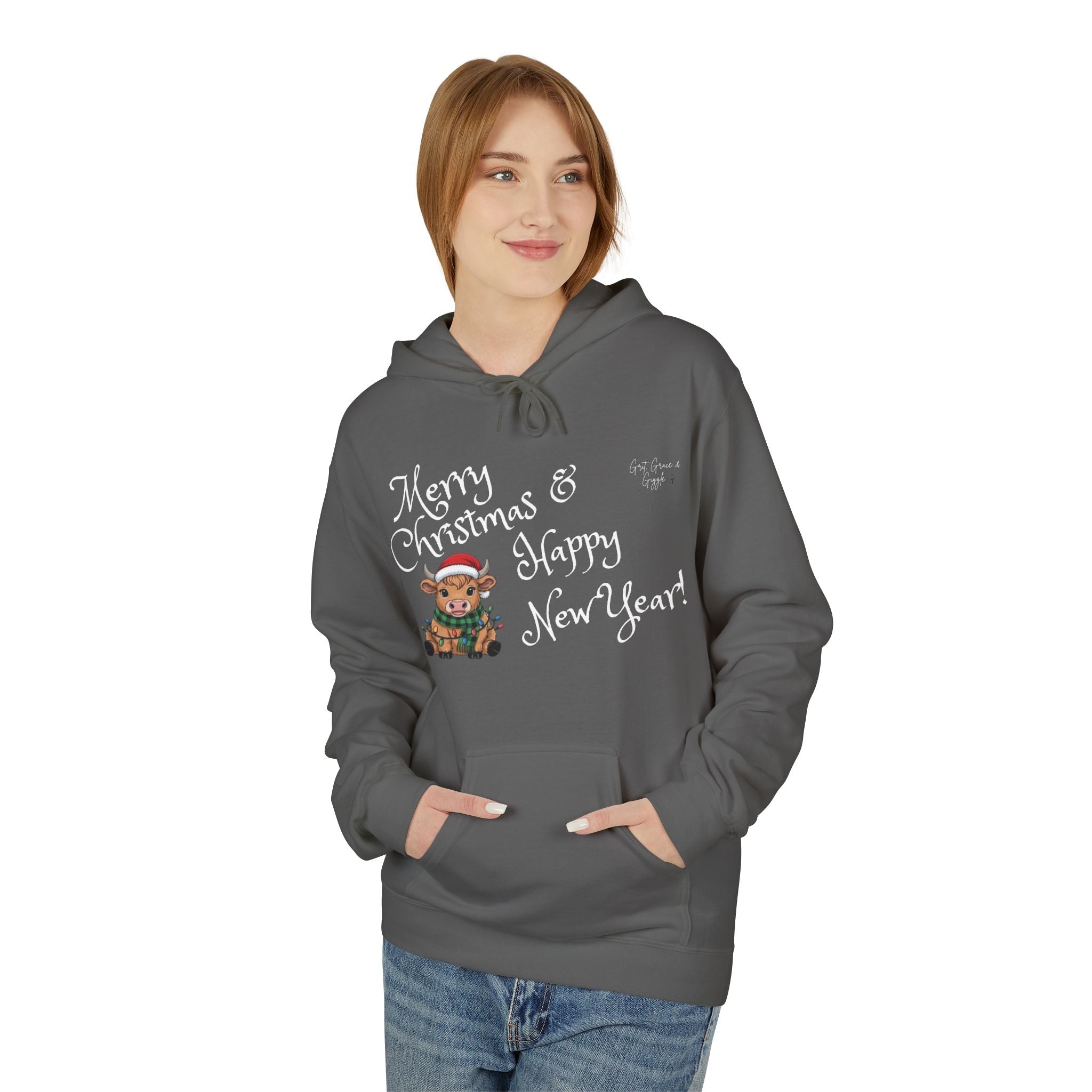 Moo- Merry Christmas & Happy New Year sweat shirt