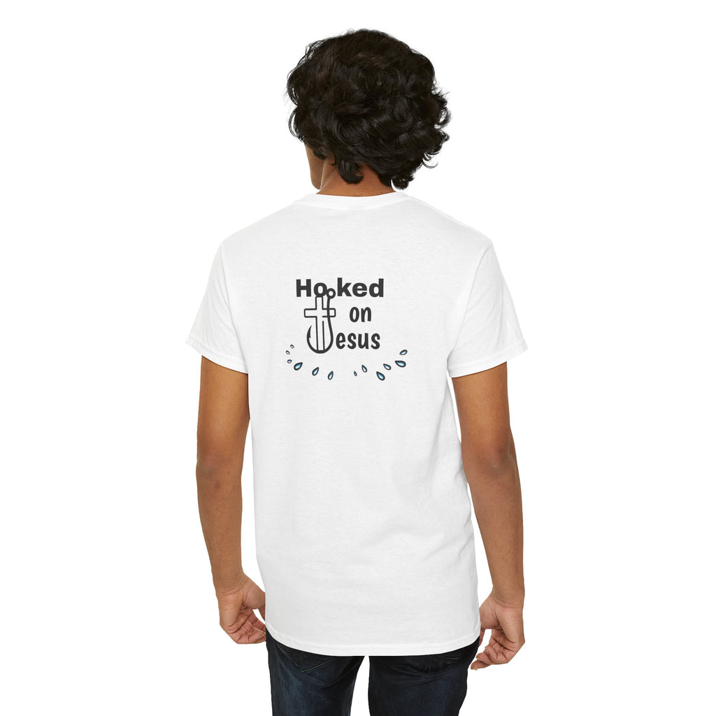 Hooked on Jesus Unisex Heavy Cotton Tee - Faith-Inspired Apparel