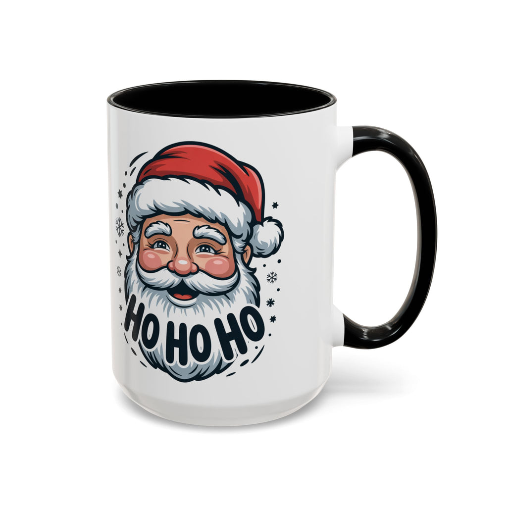 Santa "Ho Ho Ho" Accent Coffee Mug — Festive Holiday Christmas Gift (11/15oz)