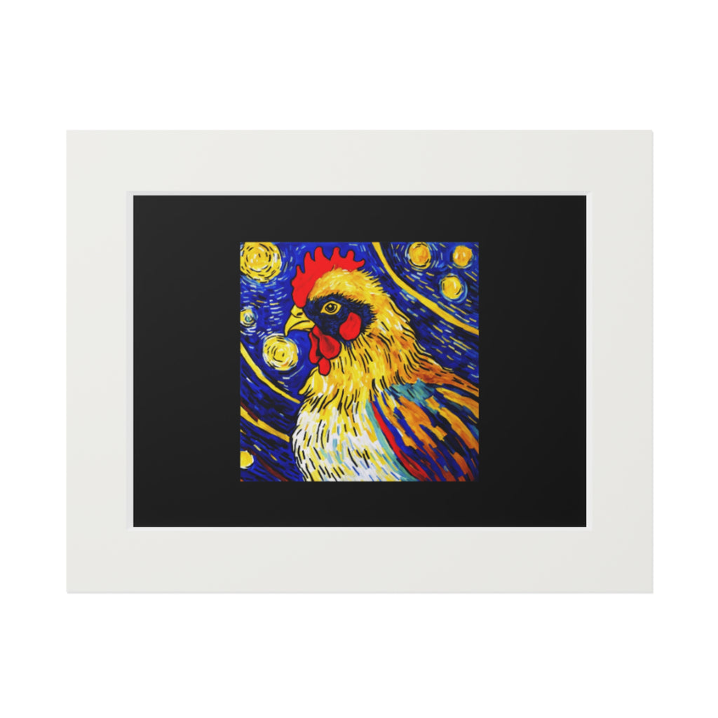 Vibrant Chicken Art Print,  Farmhouse Style Artwork, Perfect for Kitchen or Gallery