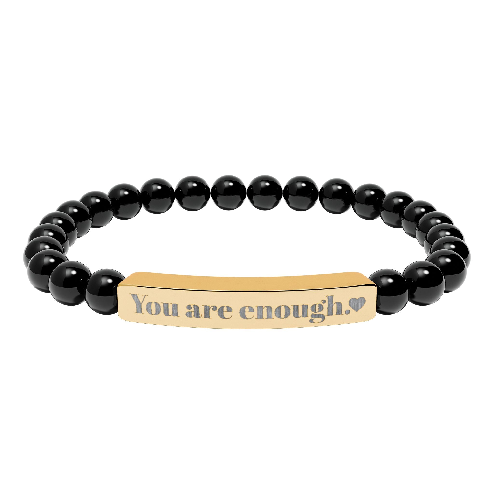 Natural Stone Stretch Bar Bracelet (You Are Enough) | Self-Love Jewelry, Motivational Gift, Affirmation Bracelet, Mindfulness [...]