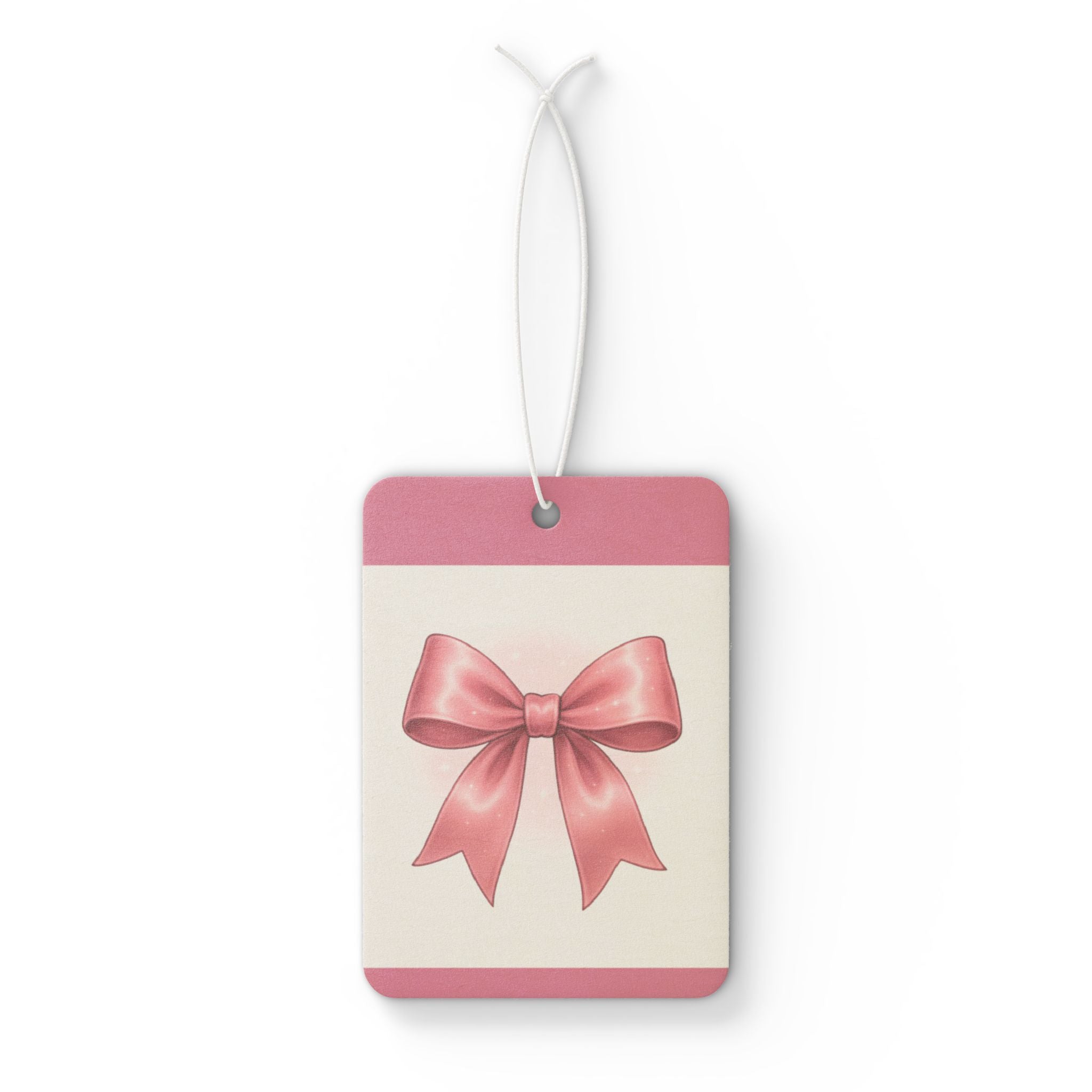 Pink Ribbon Car Air Freshener — Cute Decorative Scented Ornament