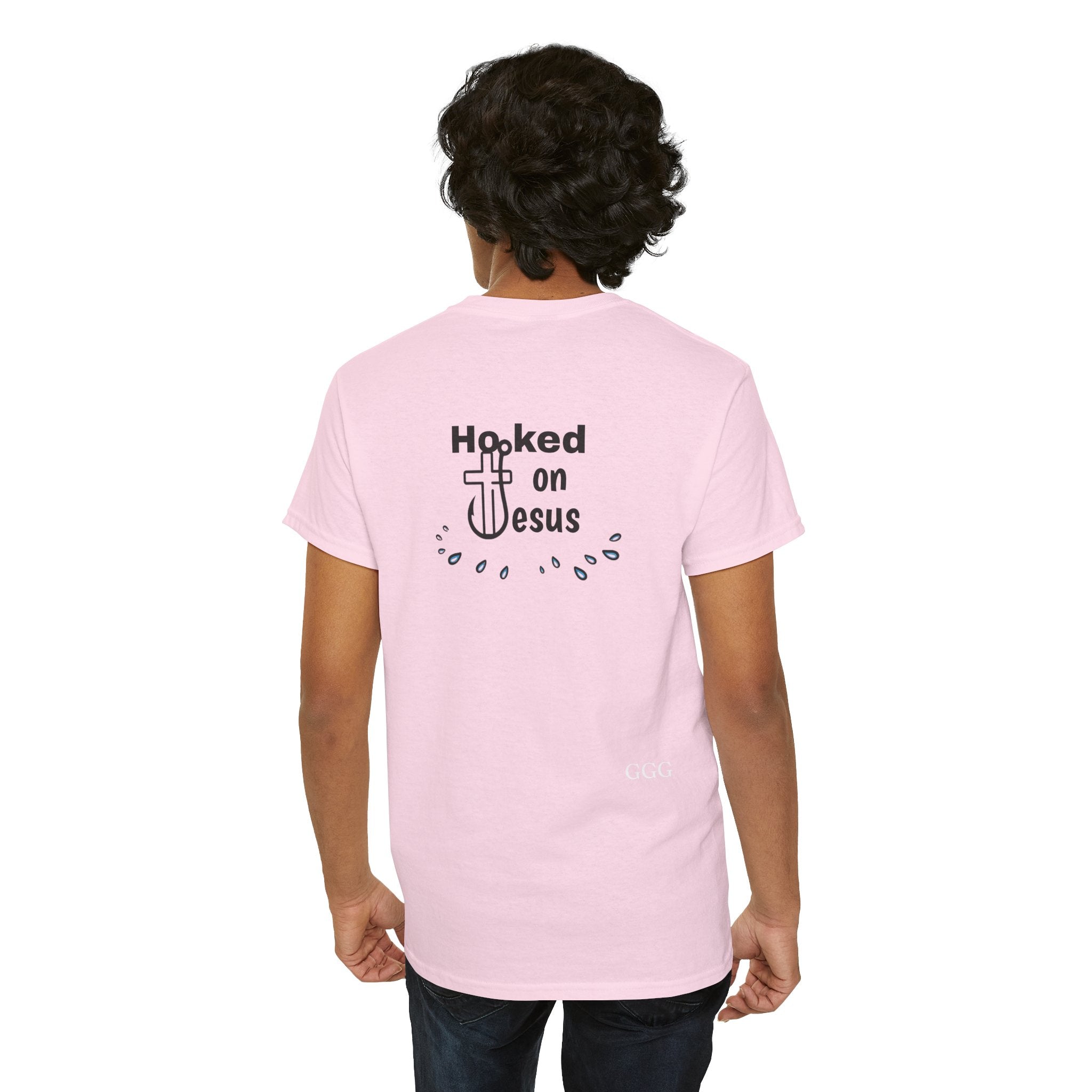 Hooked on Jesus Unisex Heavy Cotton Tee - Faith-Inspired Apparel