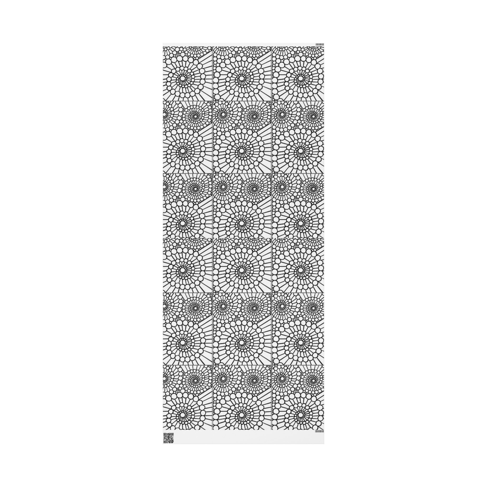 Elegant Geometric Wrapping Paper, Gift Wrap for All Occasions, Modern Black and White Pattern, Birthday, Wedding, Holiday Wrap