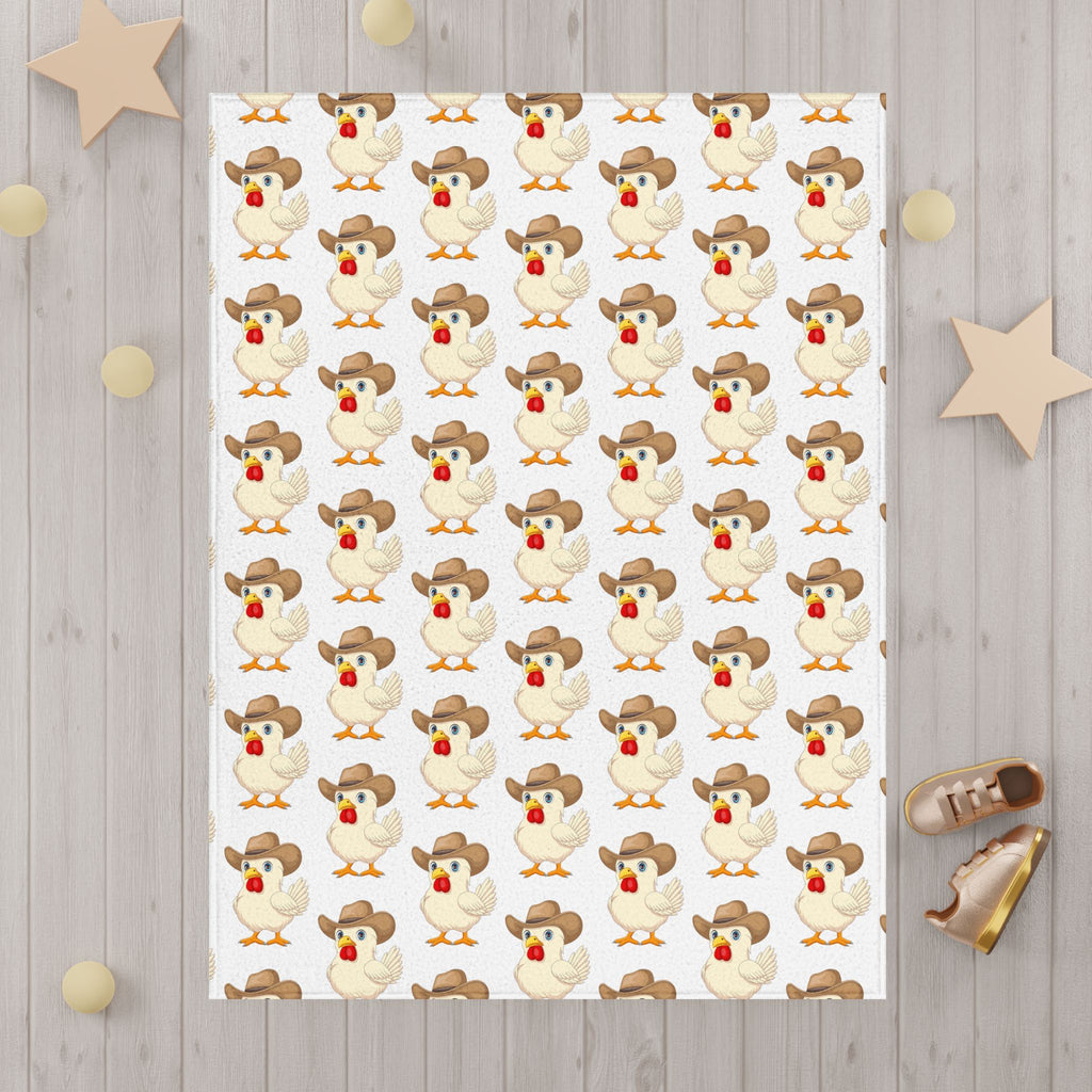 Whimsical Toddler Blanket with Cute Chicken Patterns