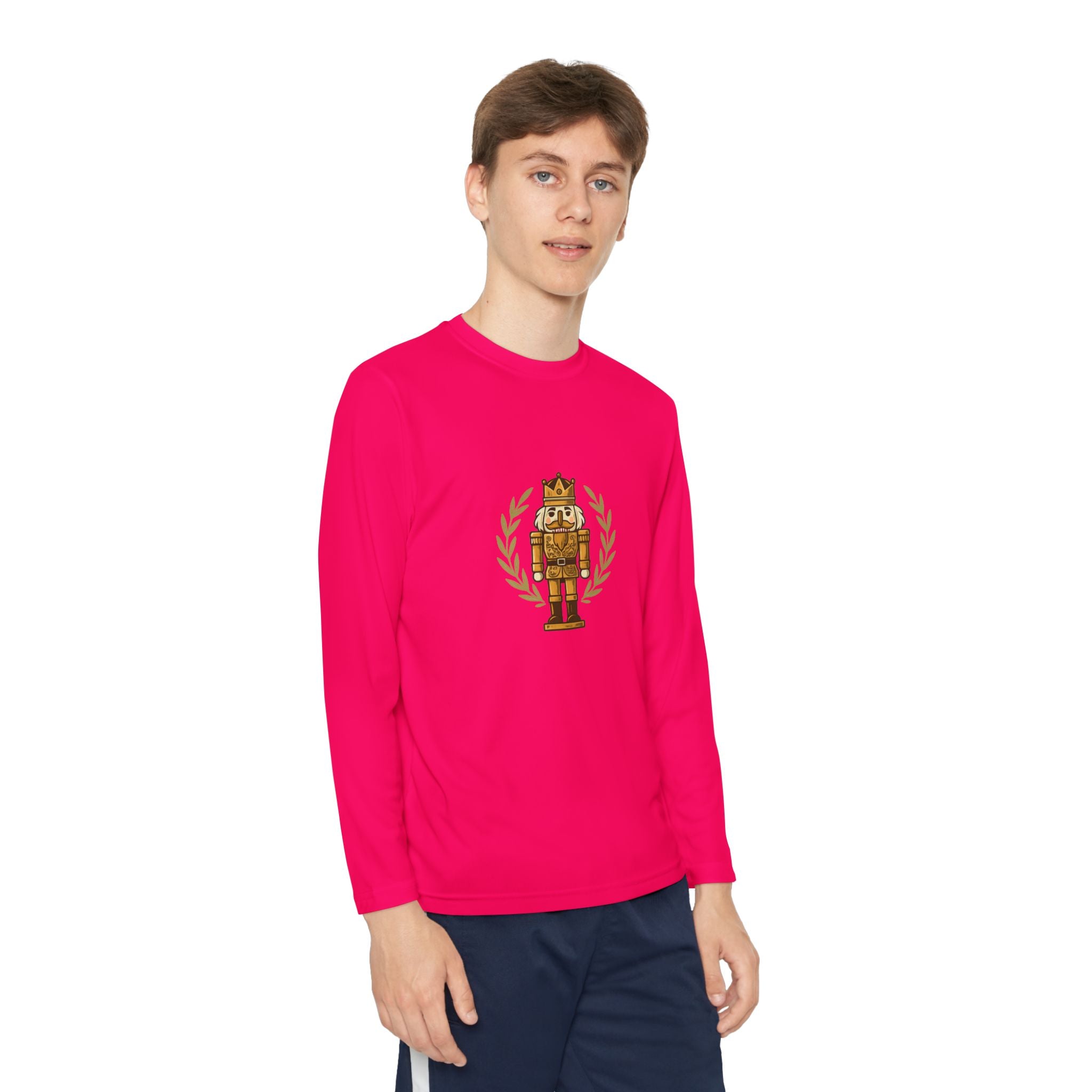 Youth Long Sleeve Tee — Golden Nutcracker Champion Graphic