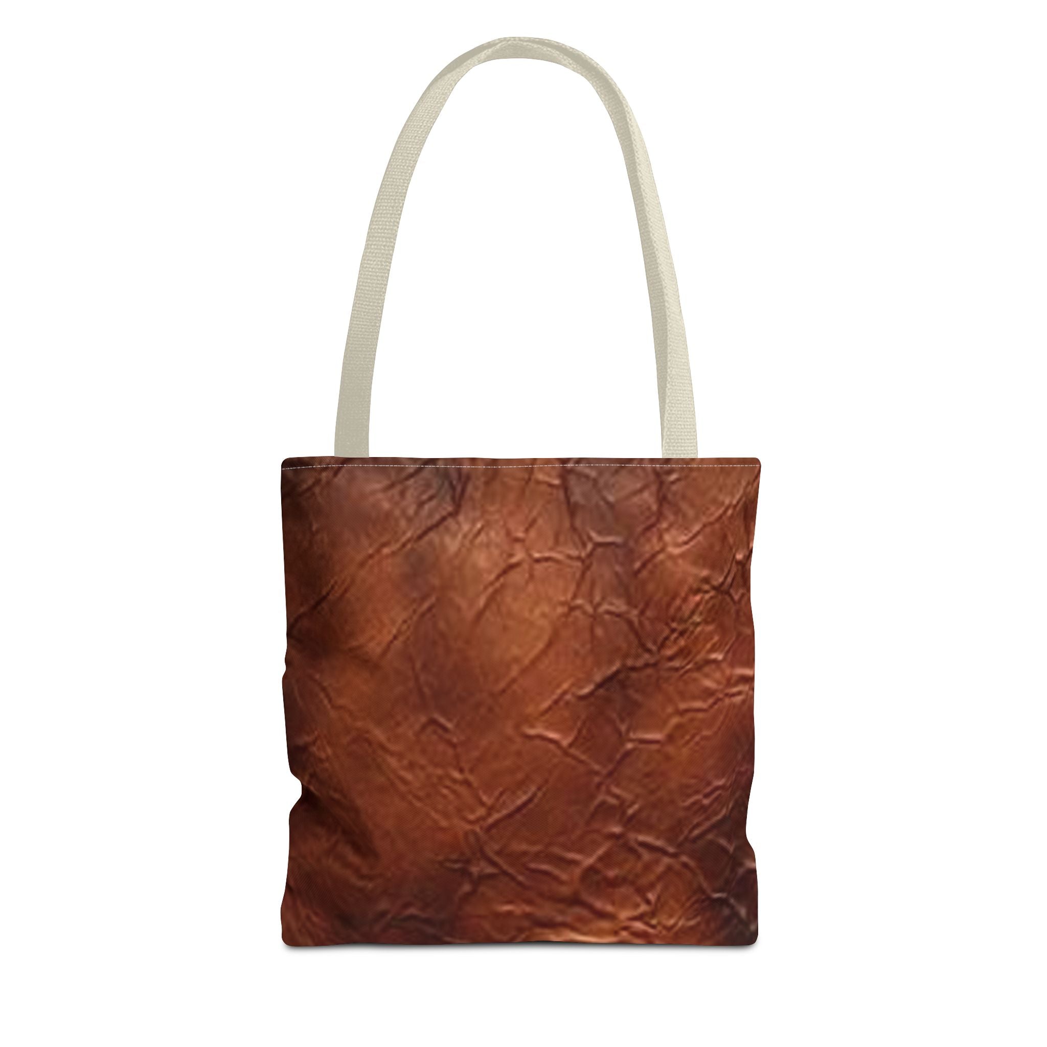 Canvas Tote Bag - Bison Leather Print Eco-Friendly Carryall for Everyday Use