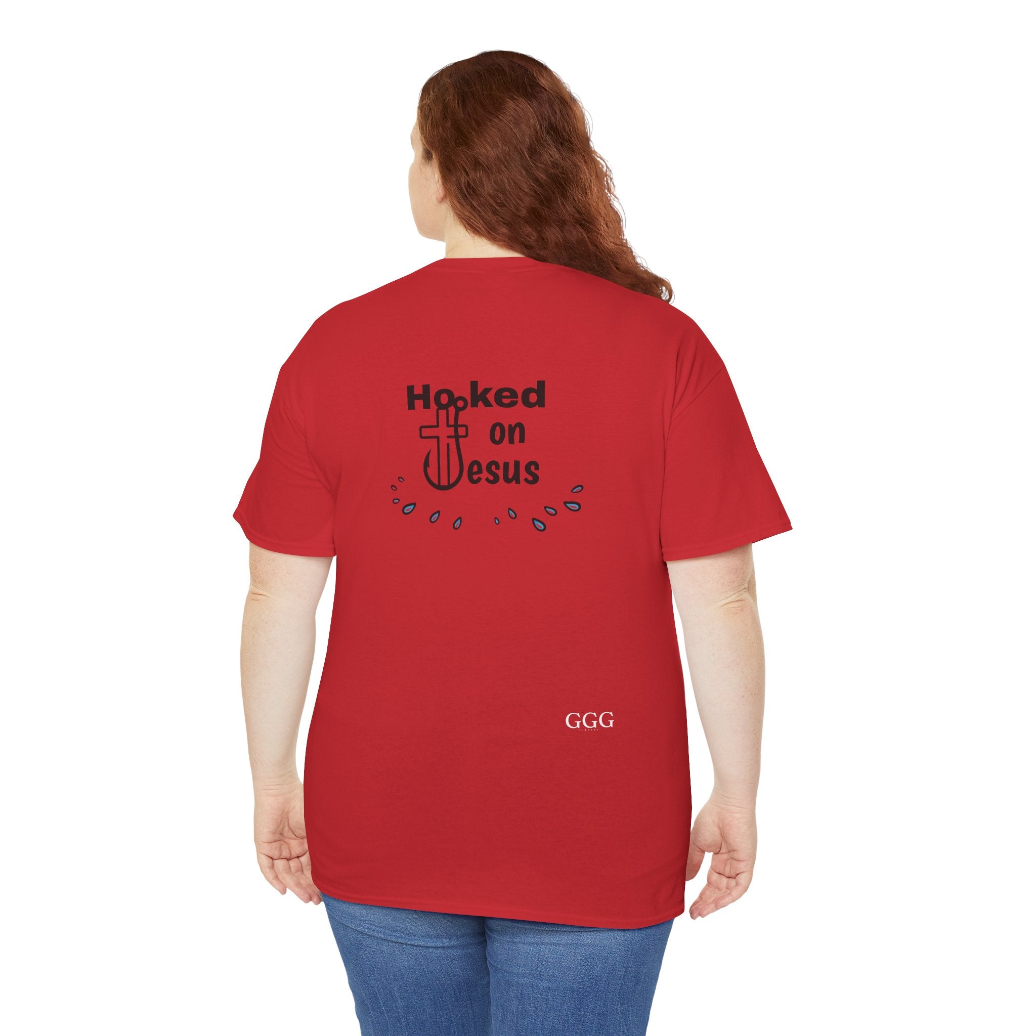 Hooked on Jesus Unisex Heavy Cotton Tee - Faith-Inspired Apparel