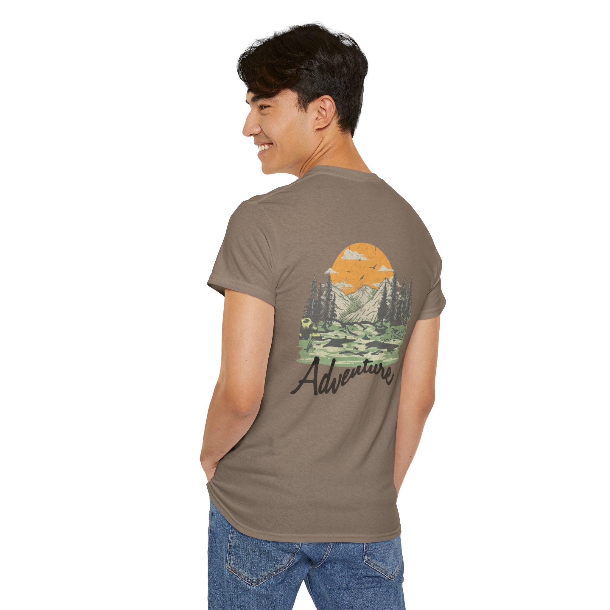 Adventure  Heavy Cotton Tee - Nature-Inspired Graphic T-Shirt for Outdoor Enthusiasts