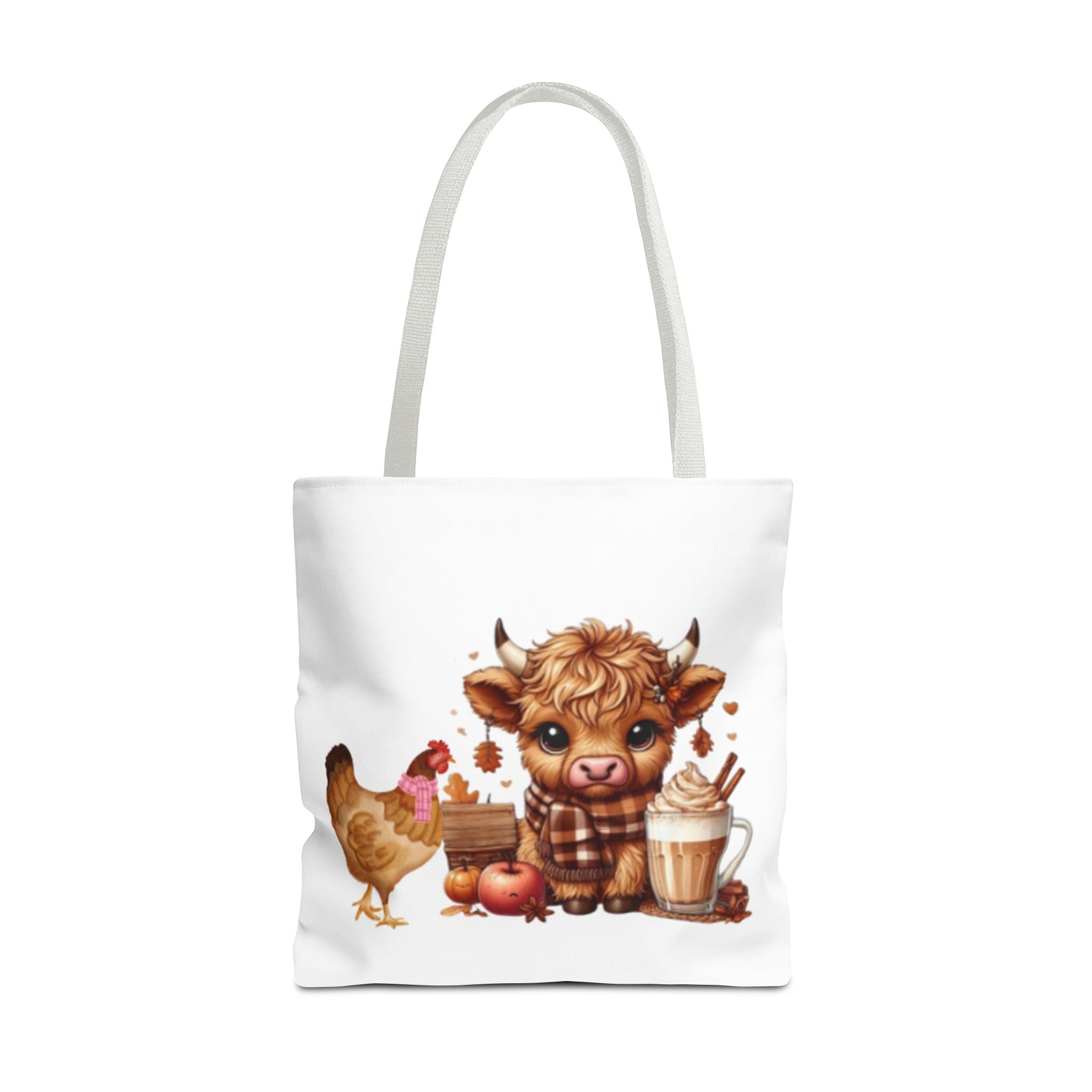Friends- Cute Cow & Chicken Tote Bag for Farm Lovers, Harvest Market Bag