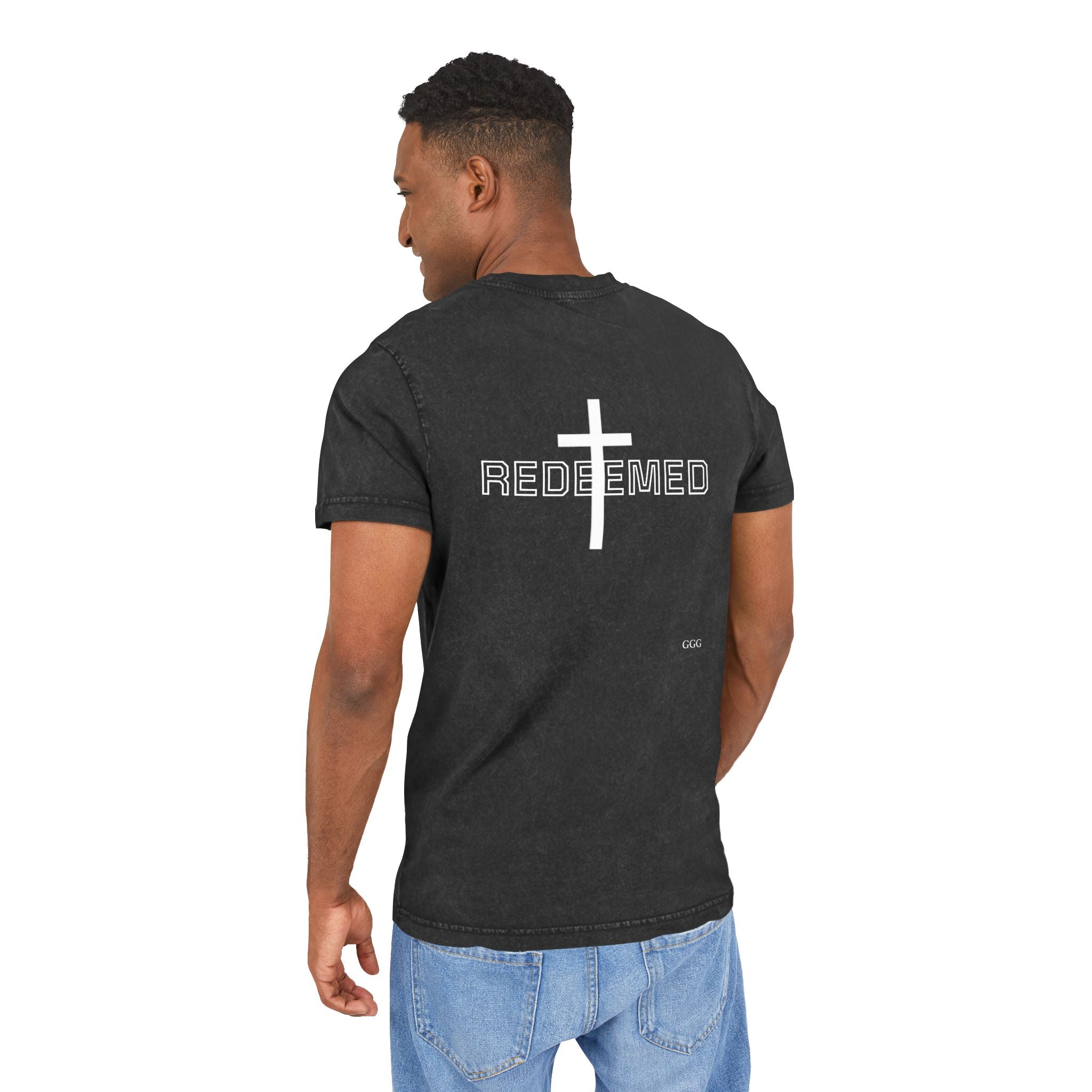 Men Vintage Faith-Based Tee - REDEEMED