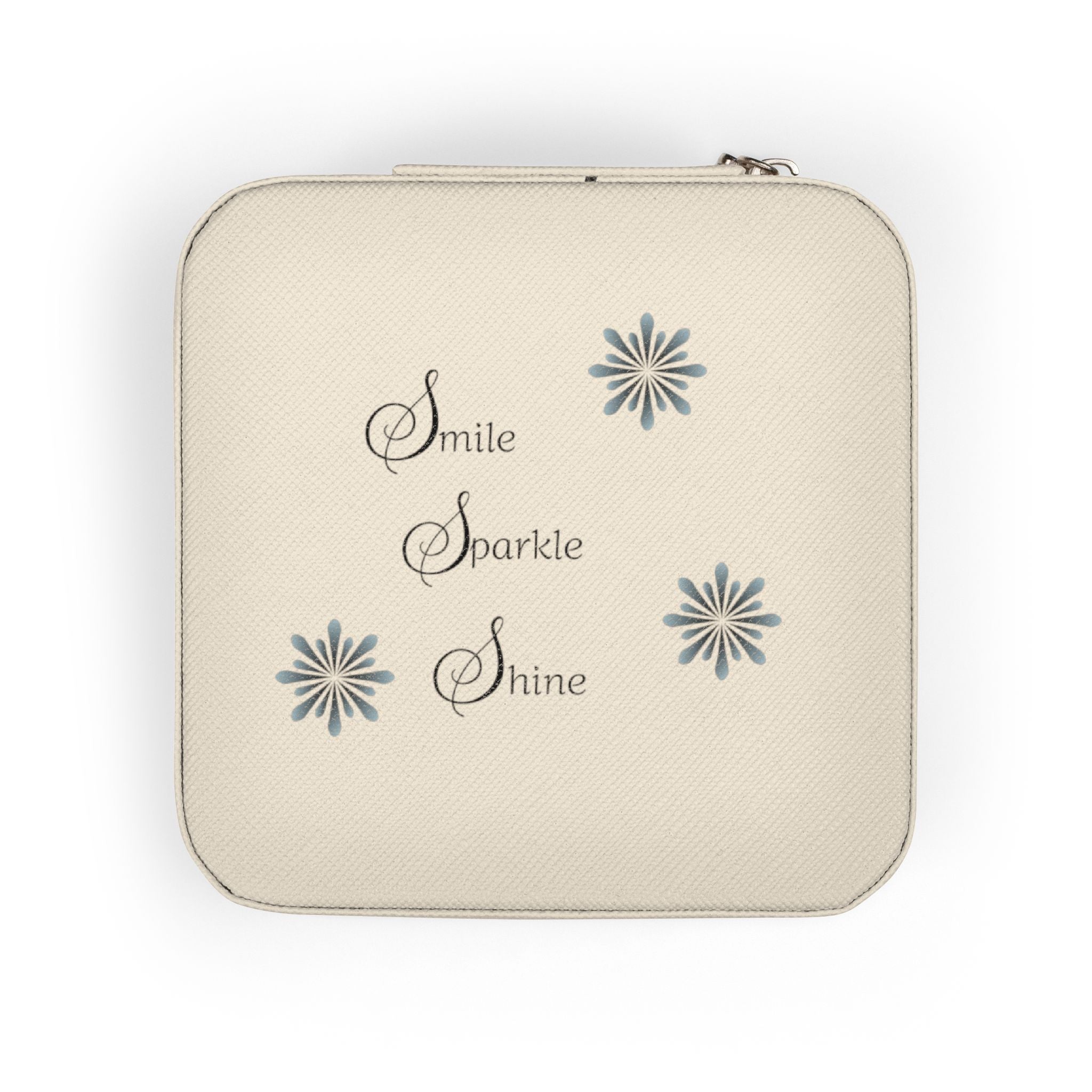 Smile, Sparkle, Shine Jewelry Travel Case with Elegant Design