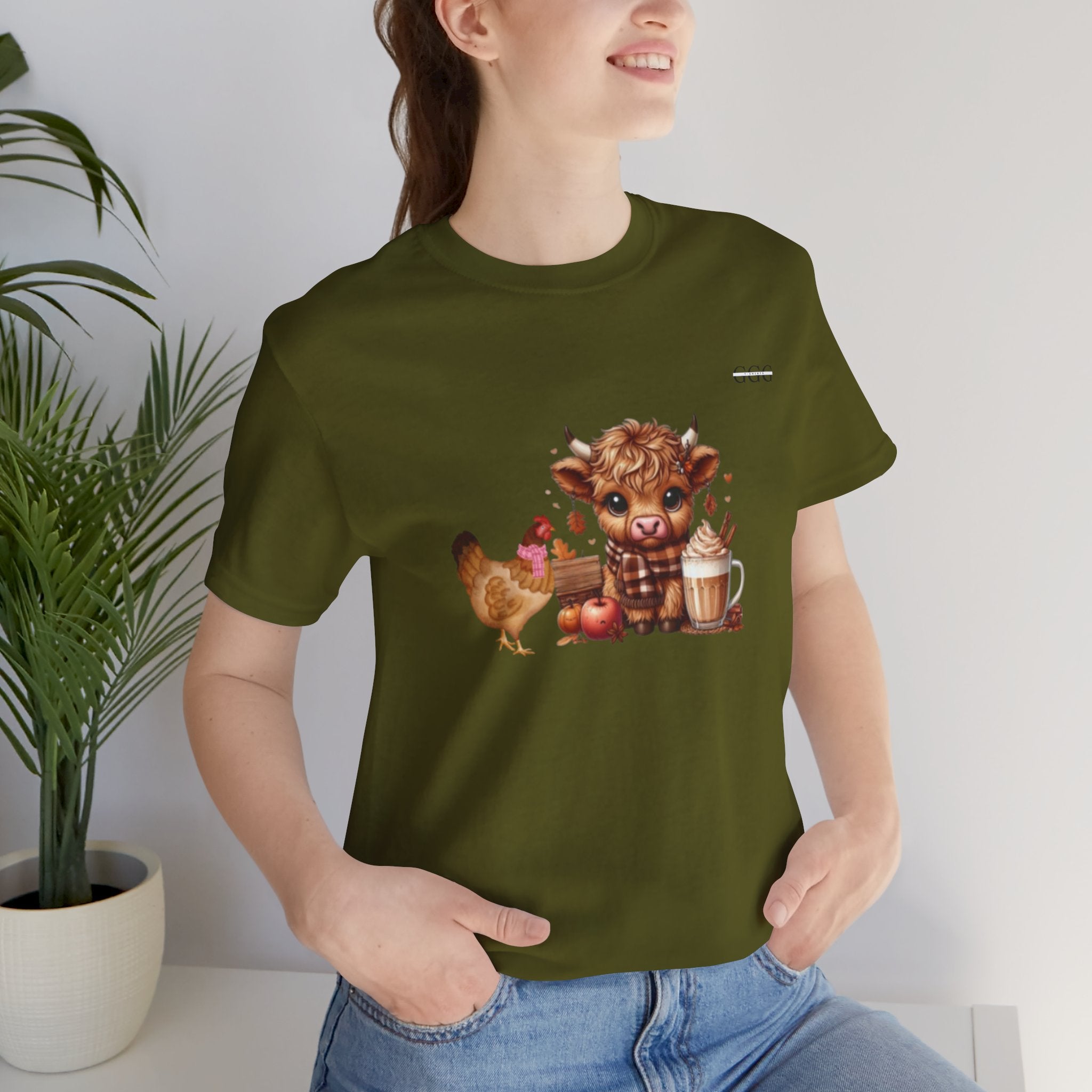Adorable Farm Animal Tee, Cute Cow and Chicken T-Shirt, Animal Lover Gift, Funny Farm Shirt, Casual Everyday Wear
