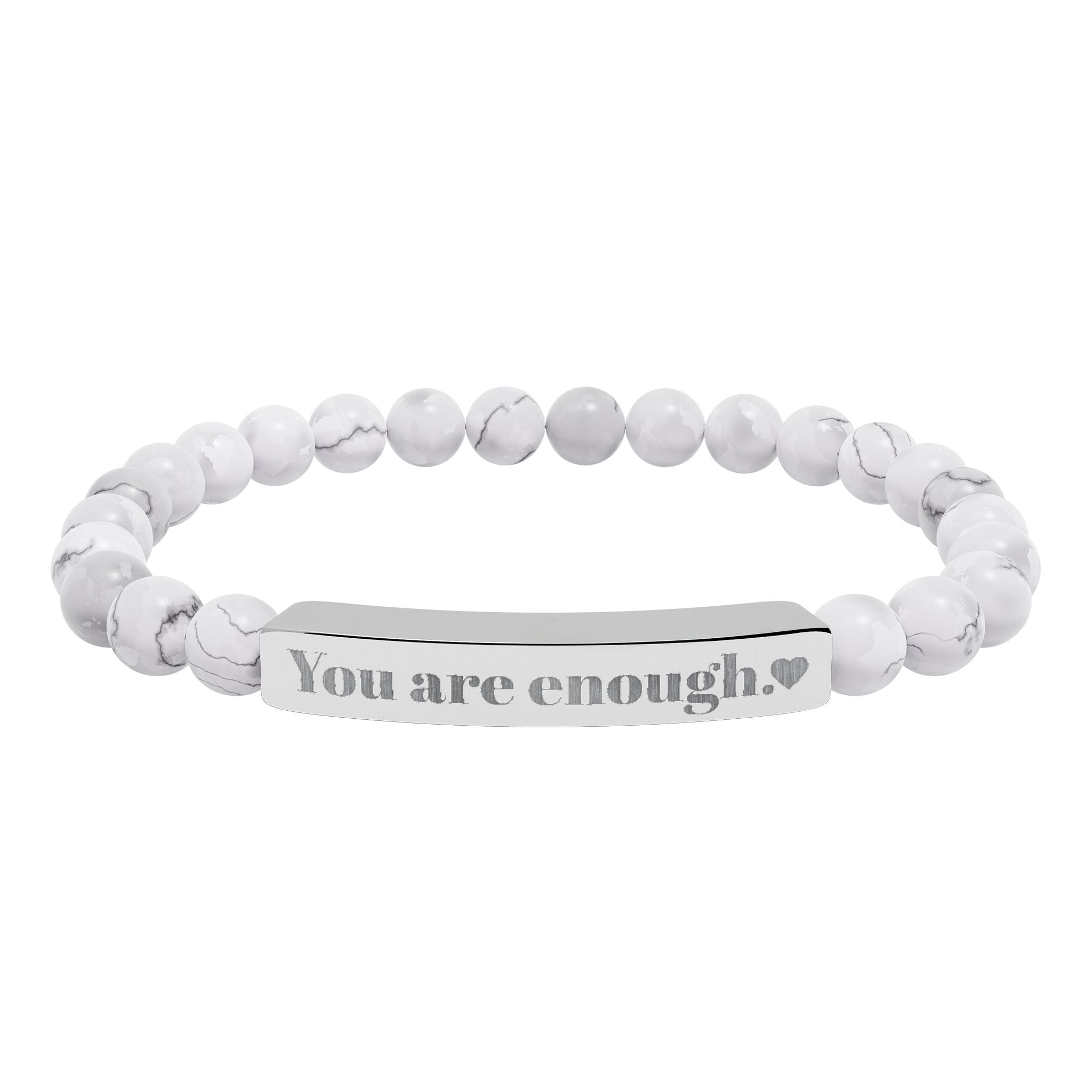 Natural Stone Stretch Bar Bracelet (You Are Enough) | Self-Love Jewelry, Motivational Gift, Affirmation Bracelet, Mindfulness [...]