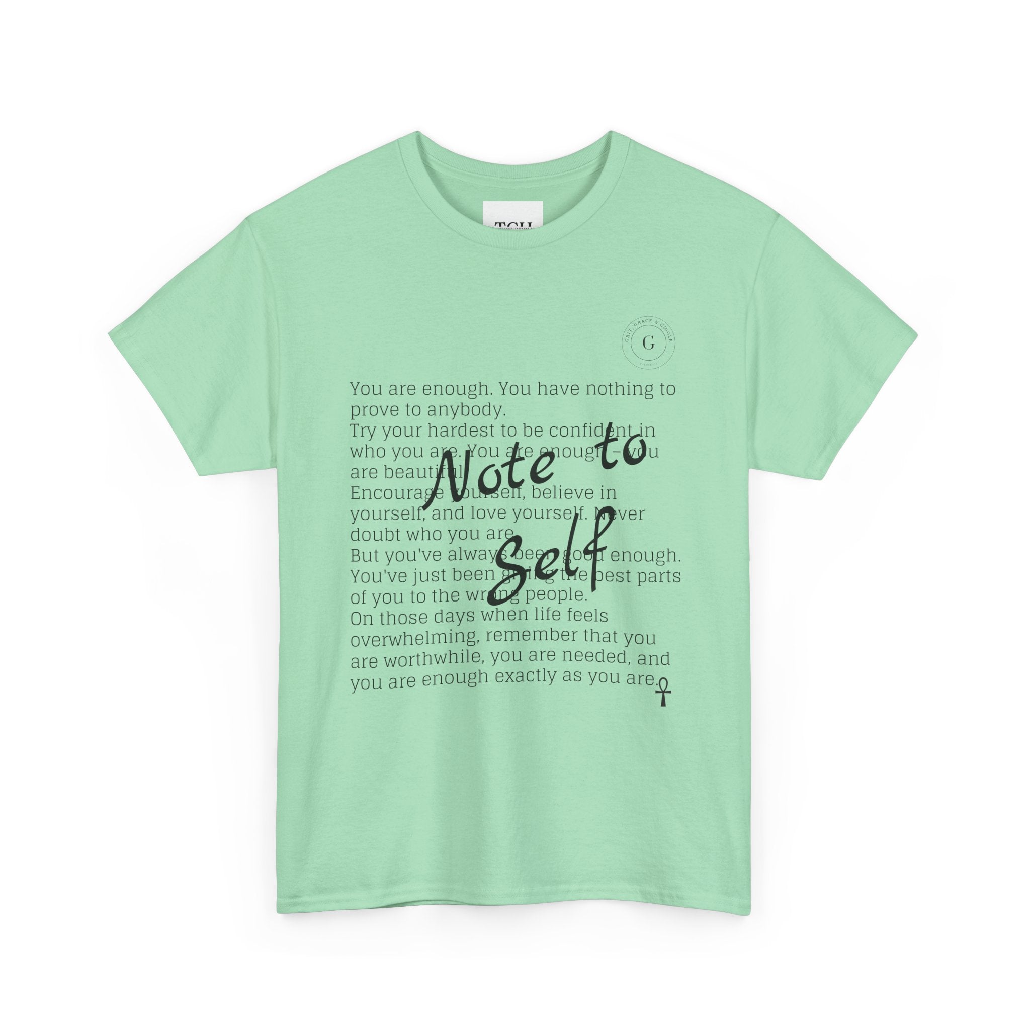 Reflective Note to Self Ladies Tee - Motivational Self-Care Shirt