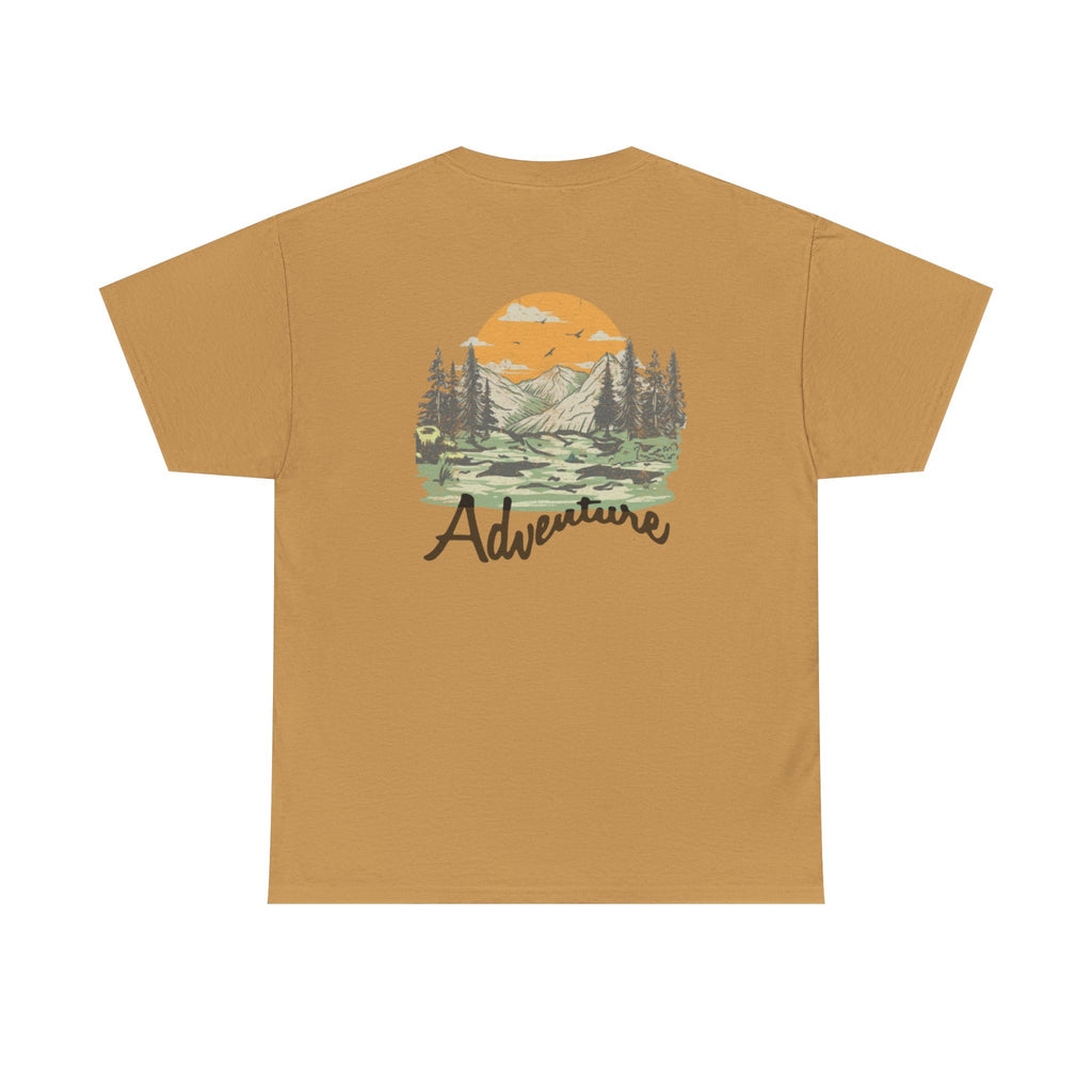 Adventure  Heavy Cotton Tee - Nature-Inspired Graphic T-Shirt for Outdoor Enthusiasts