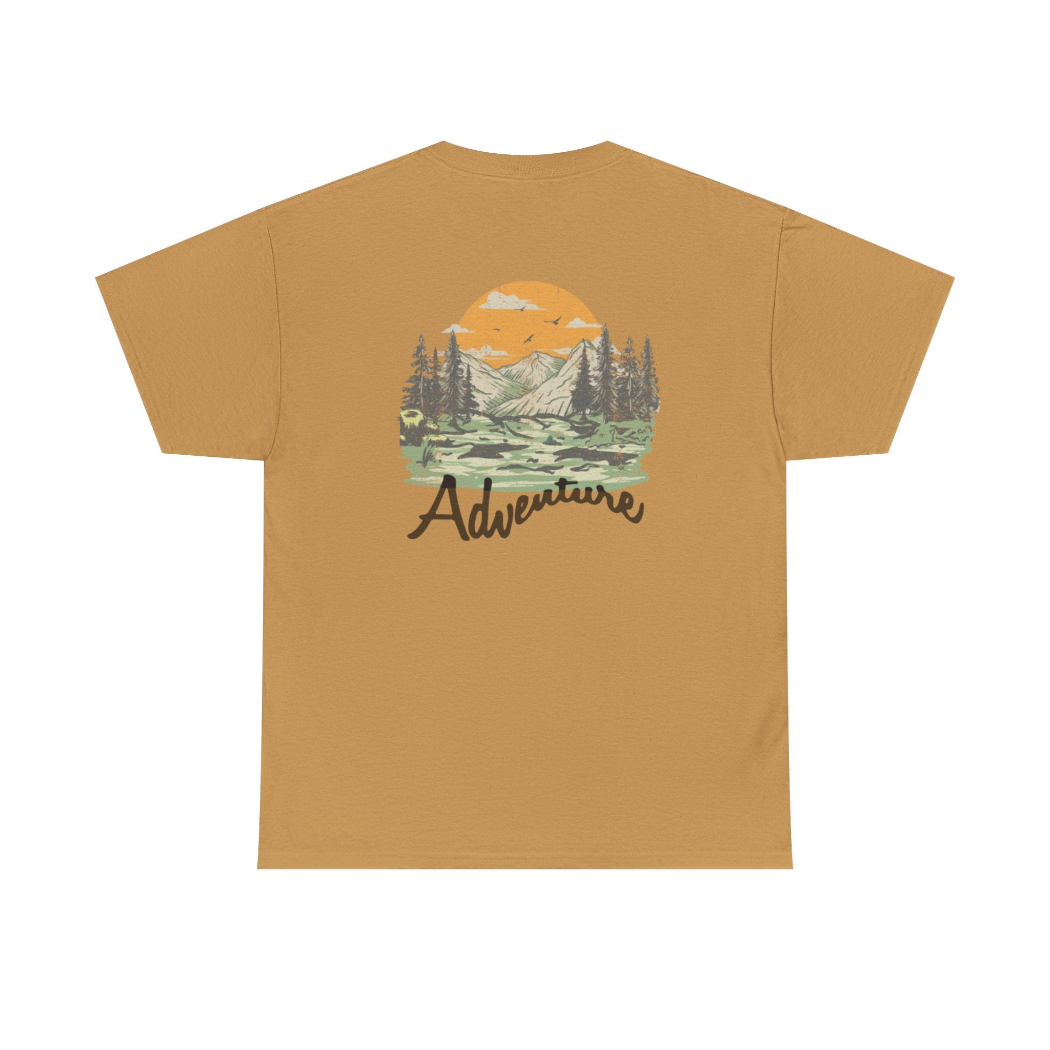 Adventure  Heavy Cotton Tee - Nature-Inspired Graphic T-Shirt for Outdoor Enthusiasts