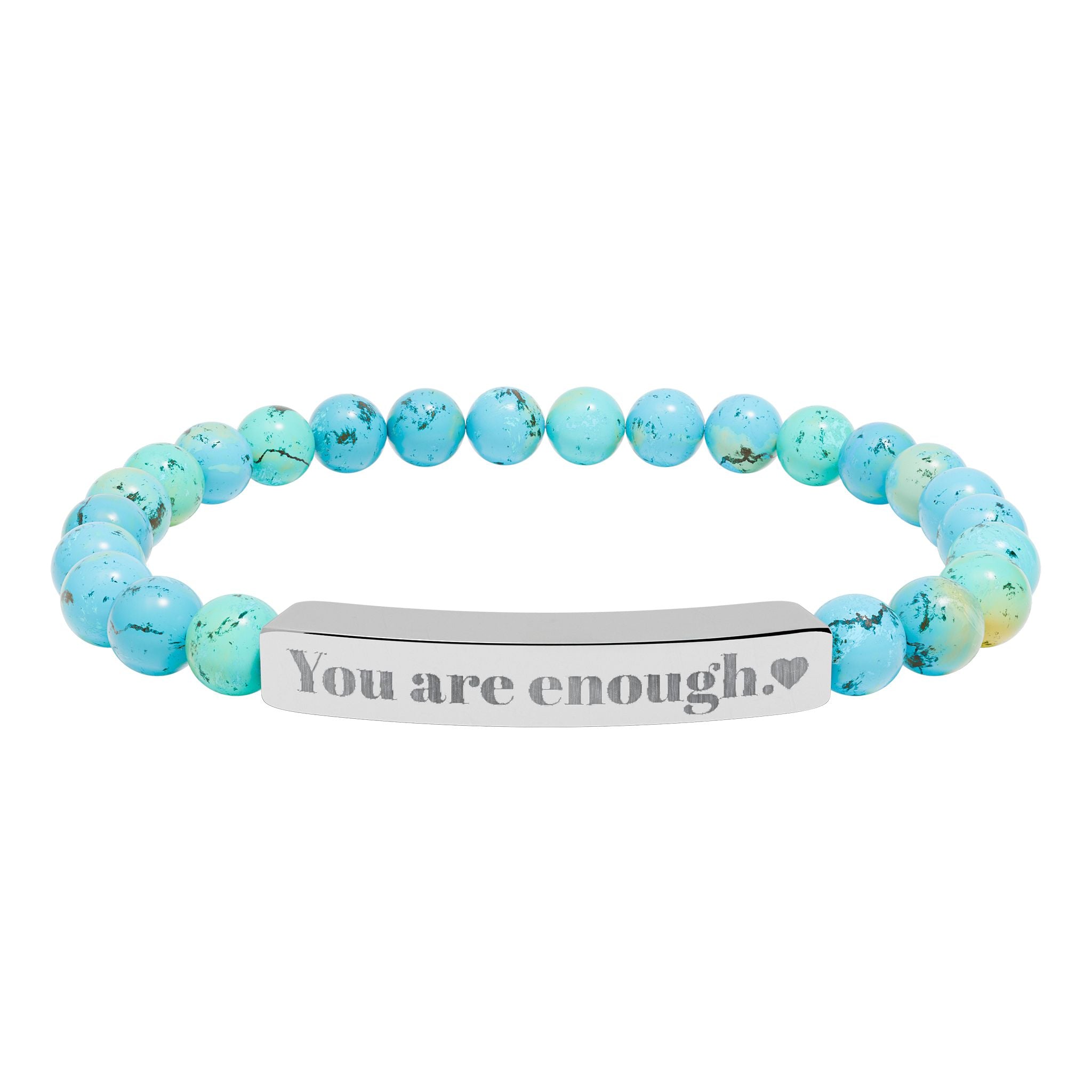 Natural Stone Stretch Bar Bracelet (You Are Enough) | Self-Love Jewelry, Motivational Gift, Affirmation Bracelet, Mindfulness [...]