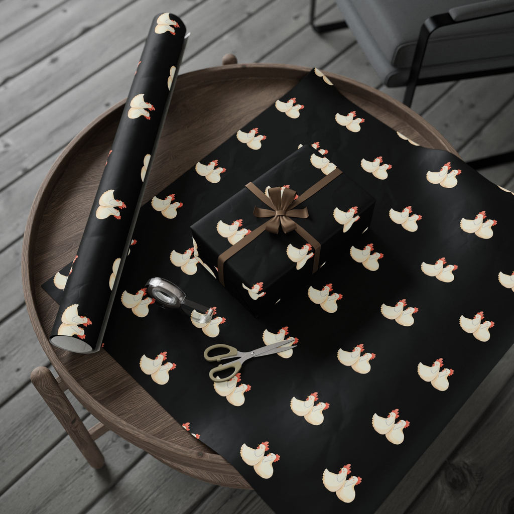 Two Cackling Hens Wrapping Paper, Fun Gift Wrap for Birthdays, Holidays, Parties, Farmhouse Decor