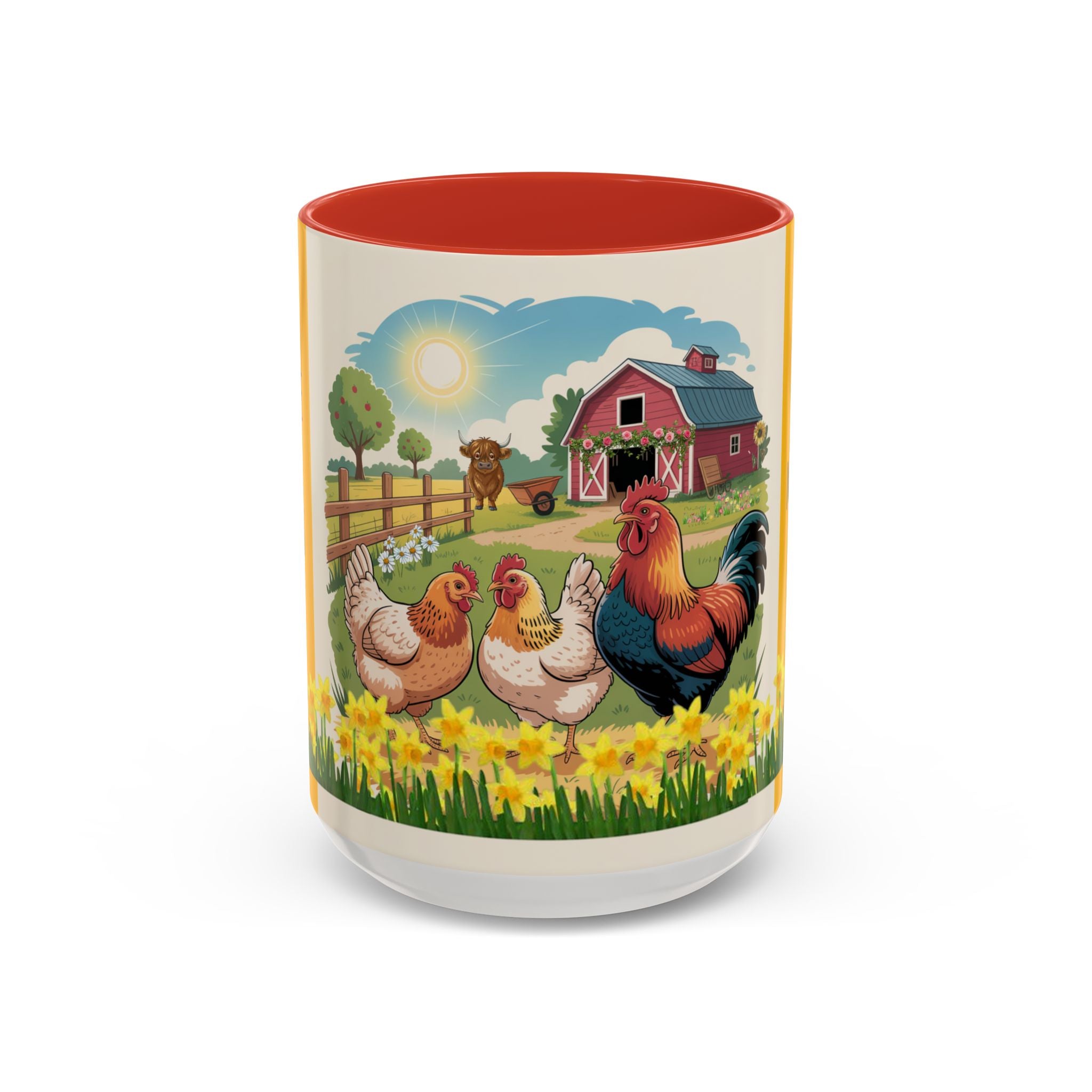 Farmhouse Chic Accent Coffee Mug - "And My Coffee" Design