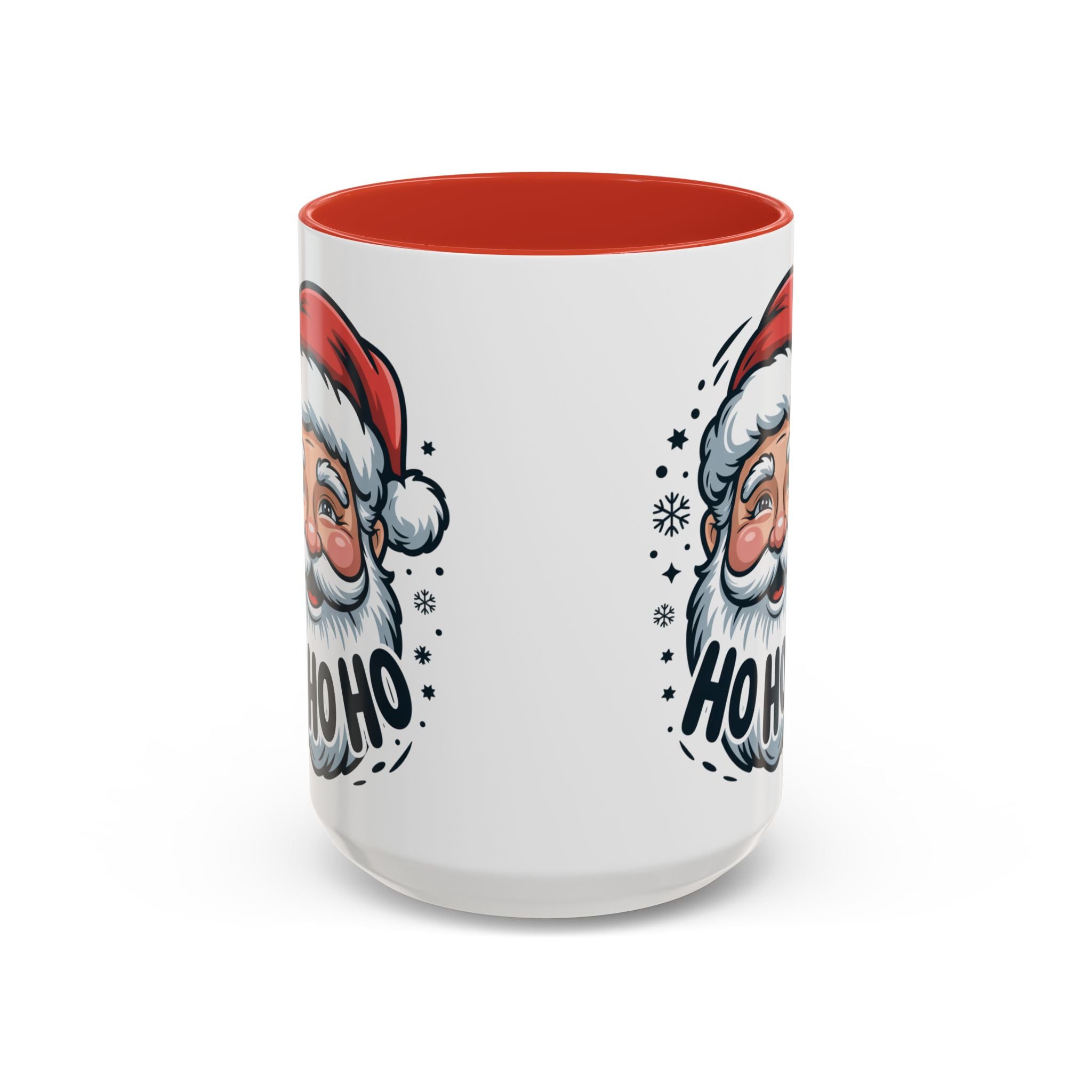 Santa "Ho Ho Ho" Accent Coffee Mug — Festive Holiday Christmas Gift (11/15oz)