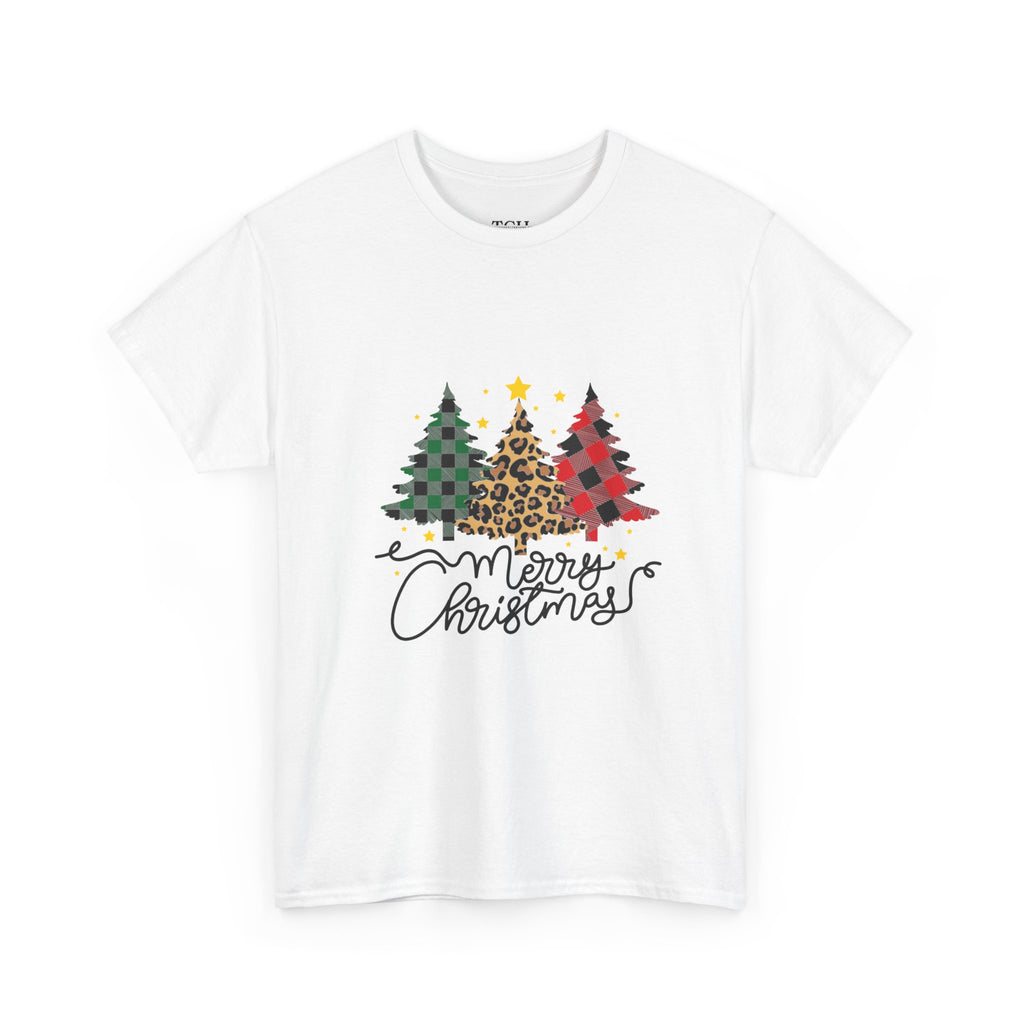Merry Christmas Unisex Heavy Cotton Tee, Holiday T-Shirt, Festive Apparel, Christmas Gift, Winter Wear, Casual Top