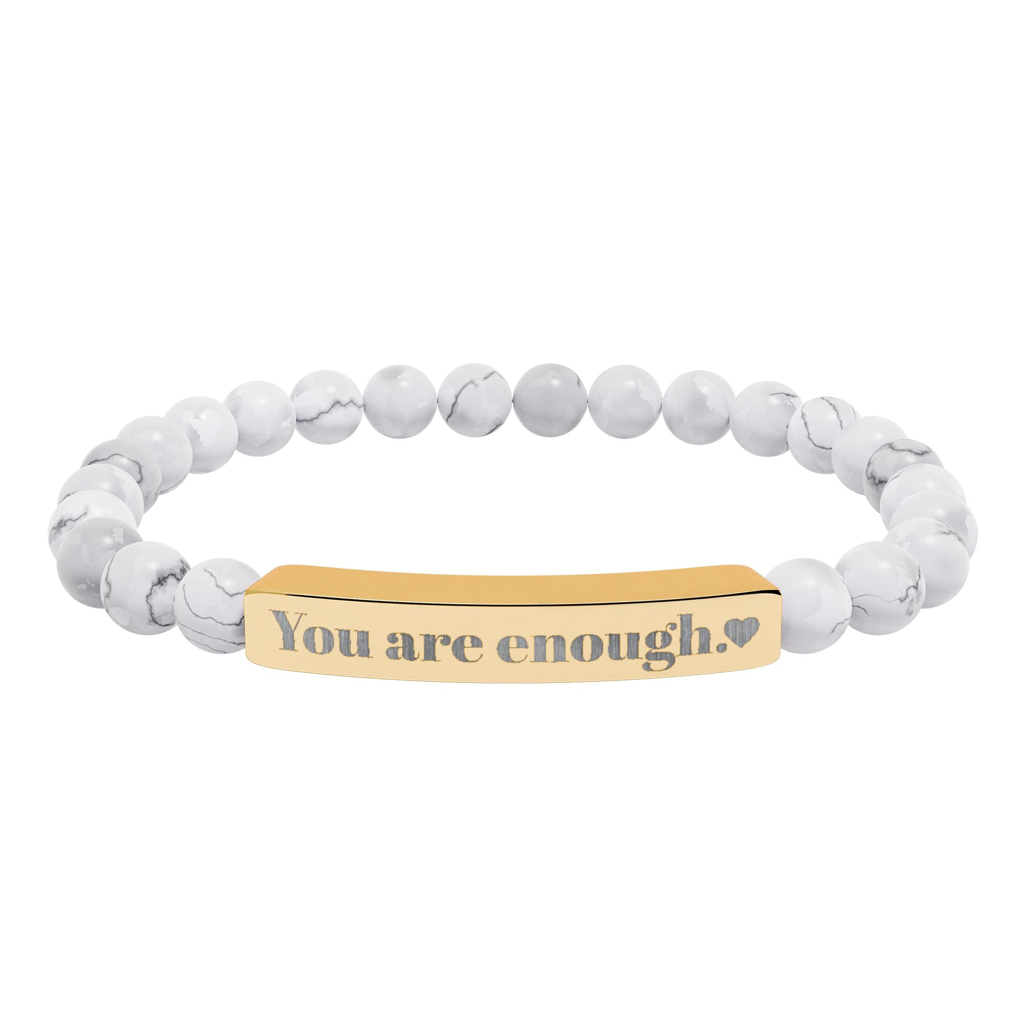 Natural Stone Stretch Bar Bracelet (You Are Enough) | Self-Love Jewelry, Motivational Gift, Affirmation Bracelet, Mindfulness [...]