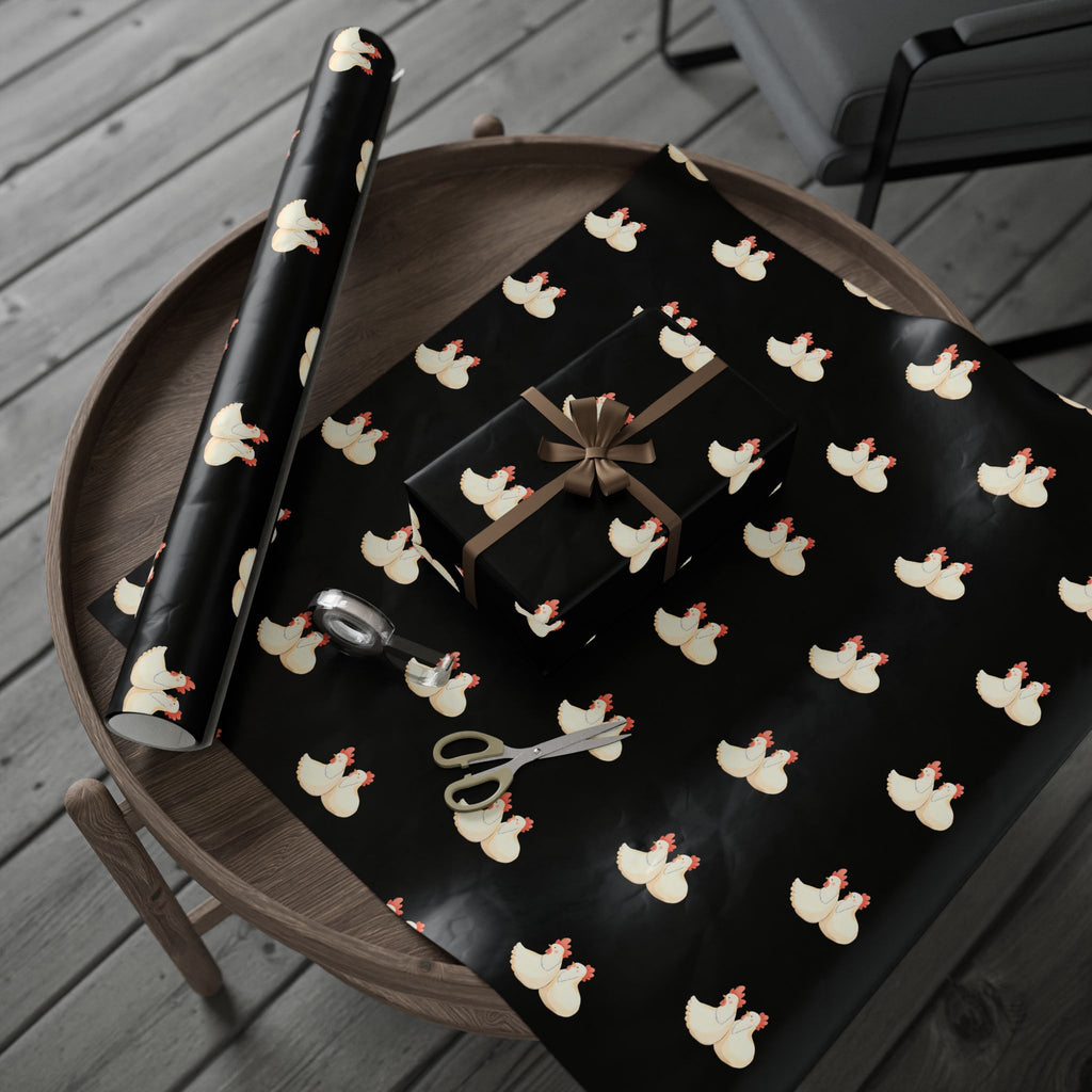 Two Cackling Hens Wrapping Paper, Fun Gift Wrap for Birthdays, Holidays, Parties, Farmhouse Decor
