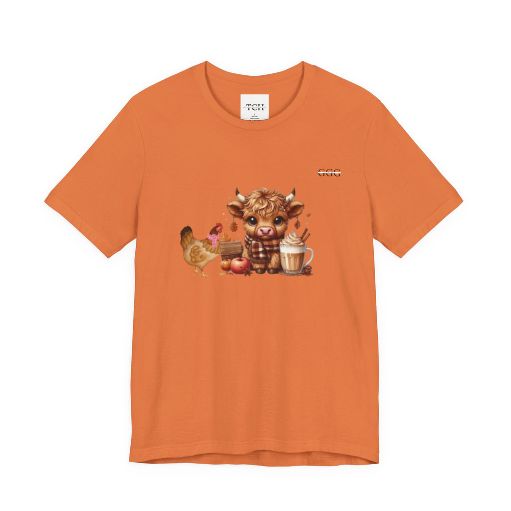 Adorable Farm Animal Tee, Cute Cow and Chicken T-Shirt, Animal Lover Gift, Funny Farm Shirt, Casual Everyday Wear