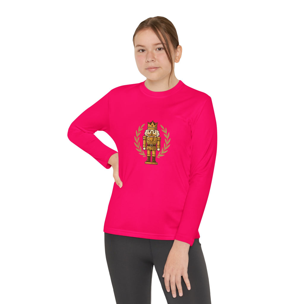 Youth Long Sleeve Tee — Golden Nutcracker Champion Graphic