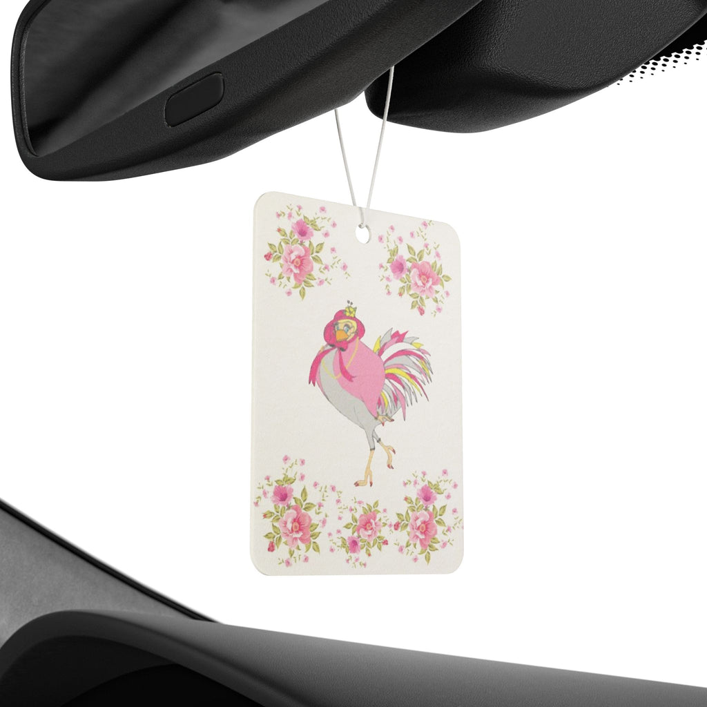 Colorful Floral Car Air Freshener | Pink Chicken