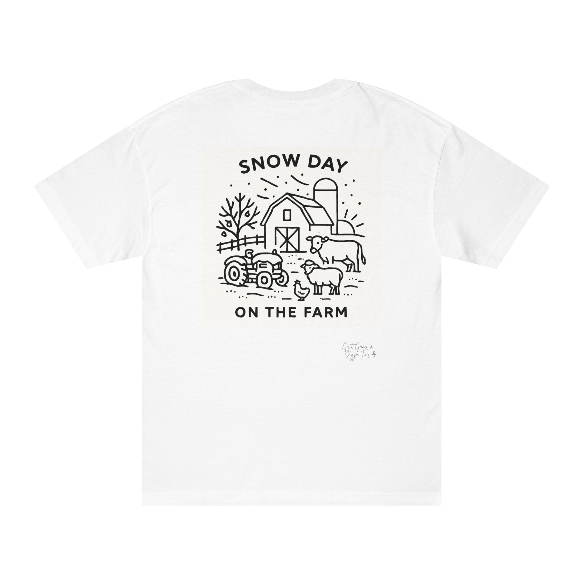 Snow Day Farm Tee — 'Snow Day on the Farm' Graphic T-Shirt