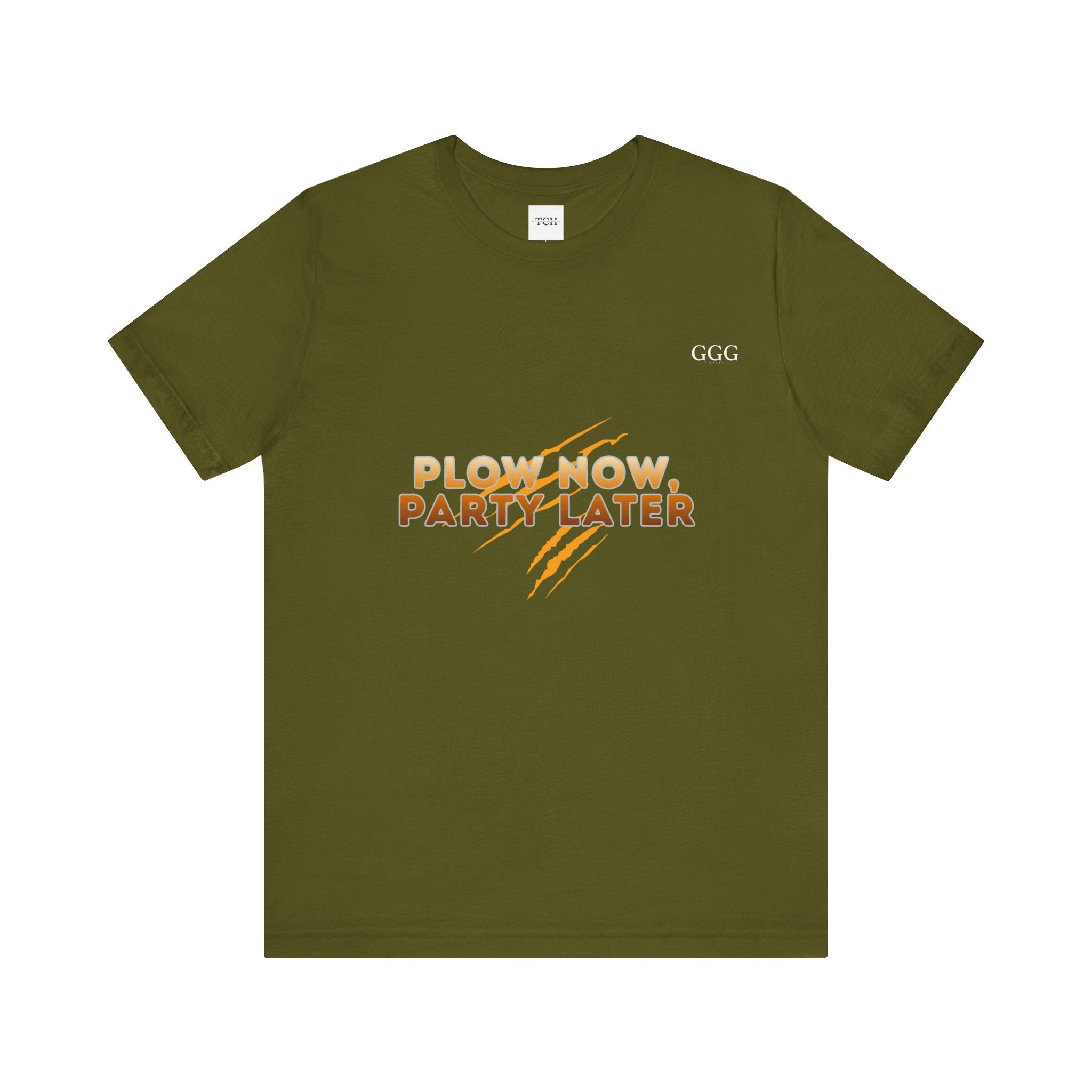 Plow Now Party Later Tee — Rustic Farm-to-Festival Graphic T-Shirt