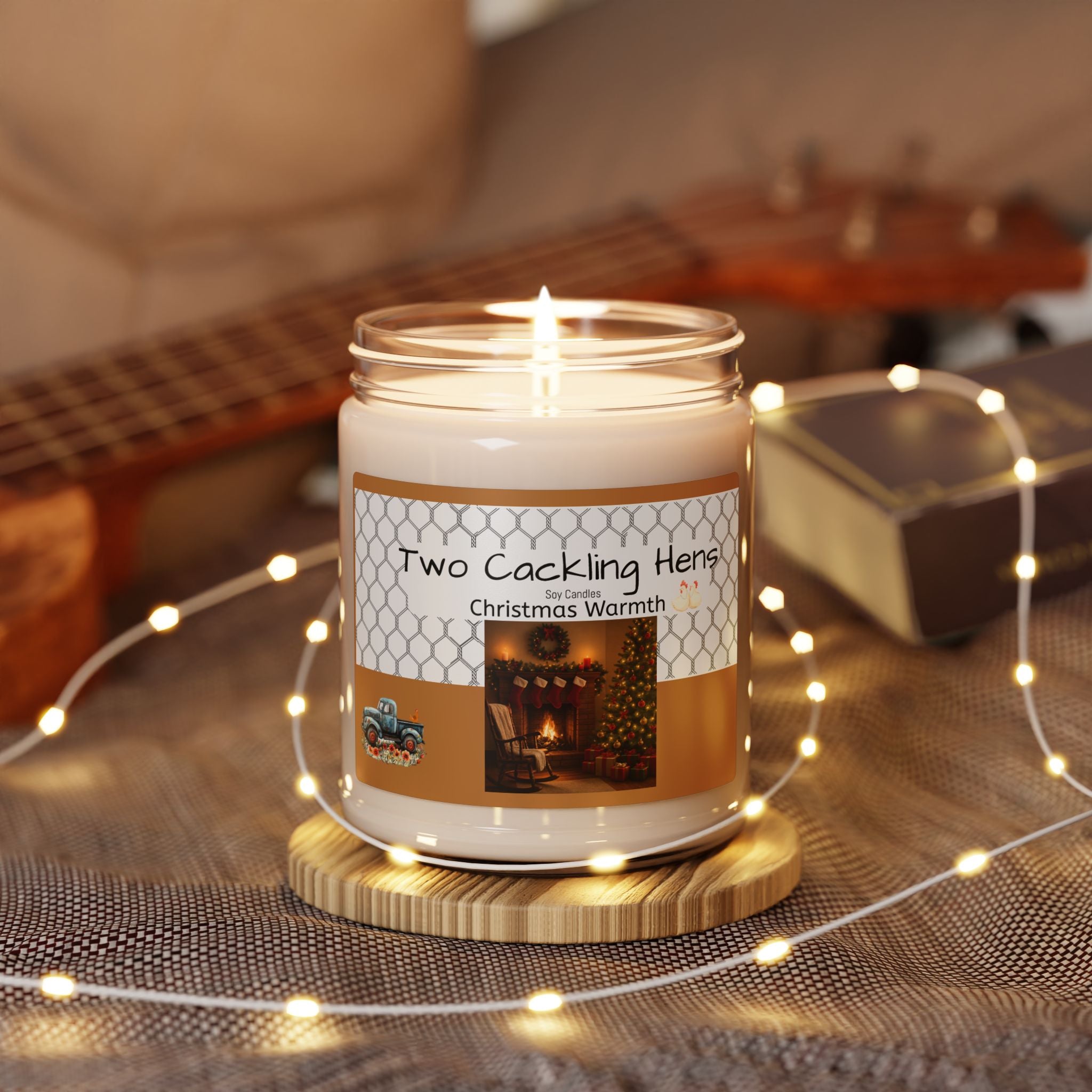 Two Cackling Hens Scented Soy Candle - 9oz Christmas Warmth