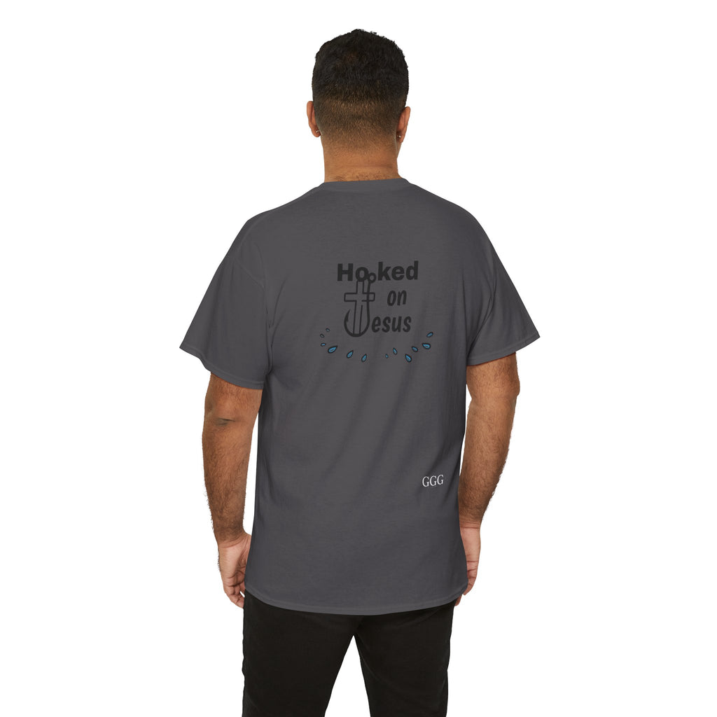 Hooked on Jesus Unisex Heavy Cotton Tee - Faith-Inspired Apparel
