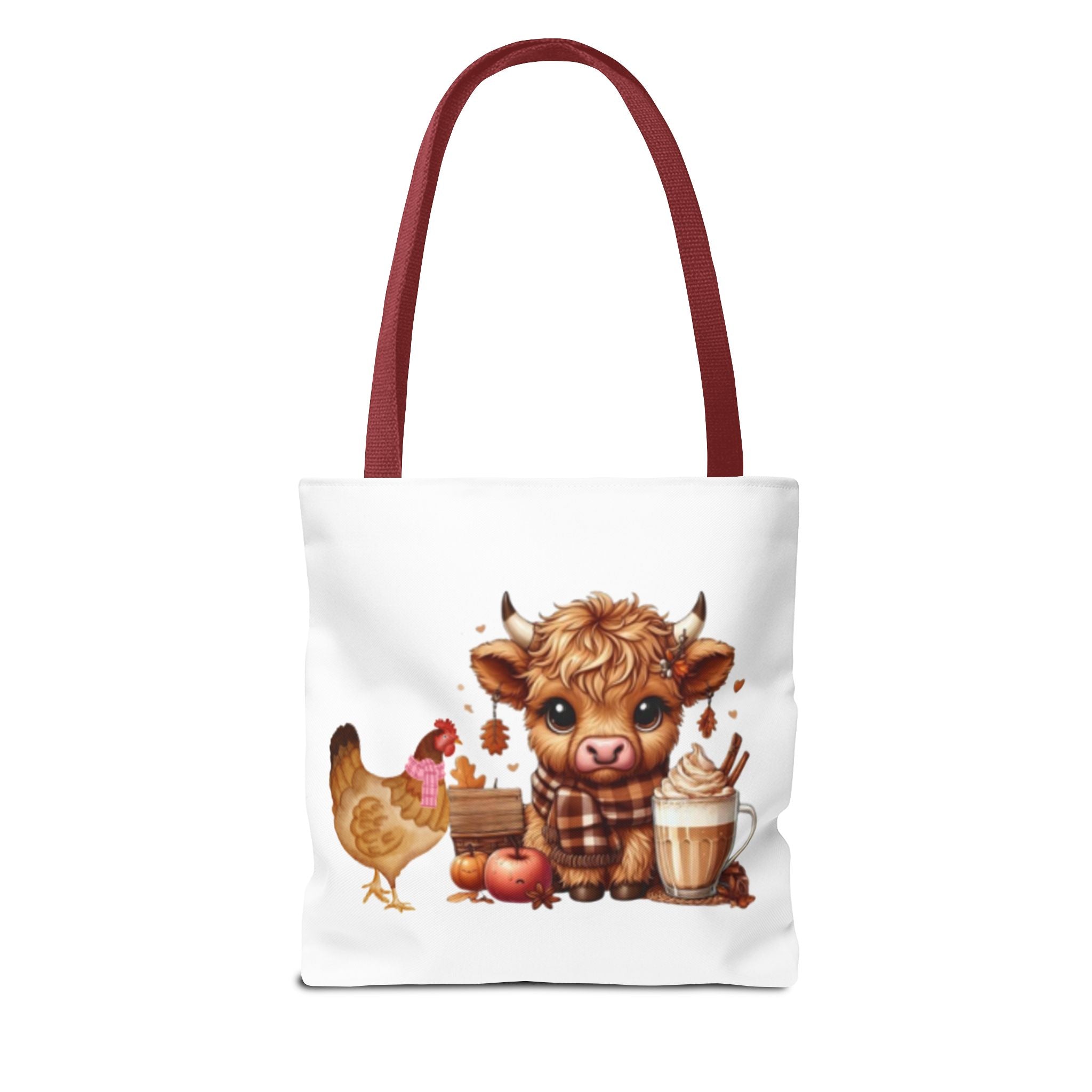 Friends- Cute Cow & Chicken Tote Bag for Farm Lovers, Harvest Market Bag