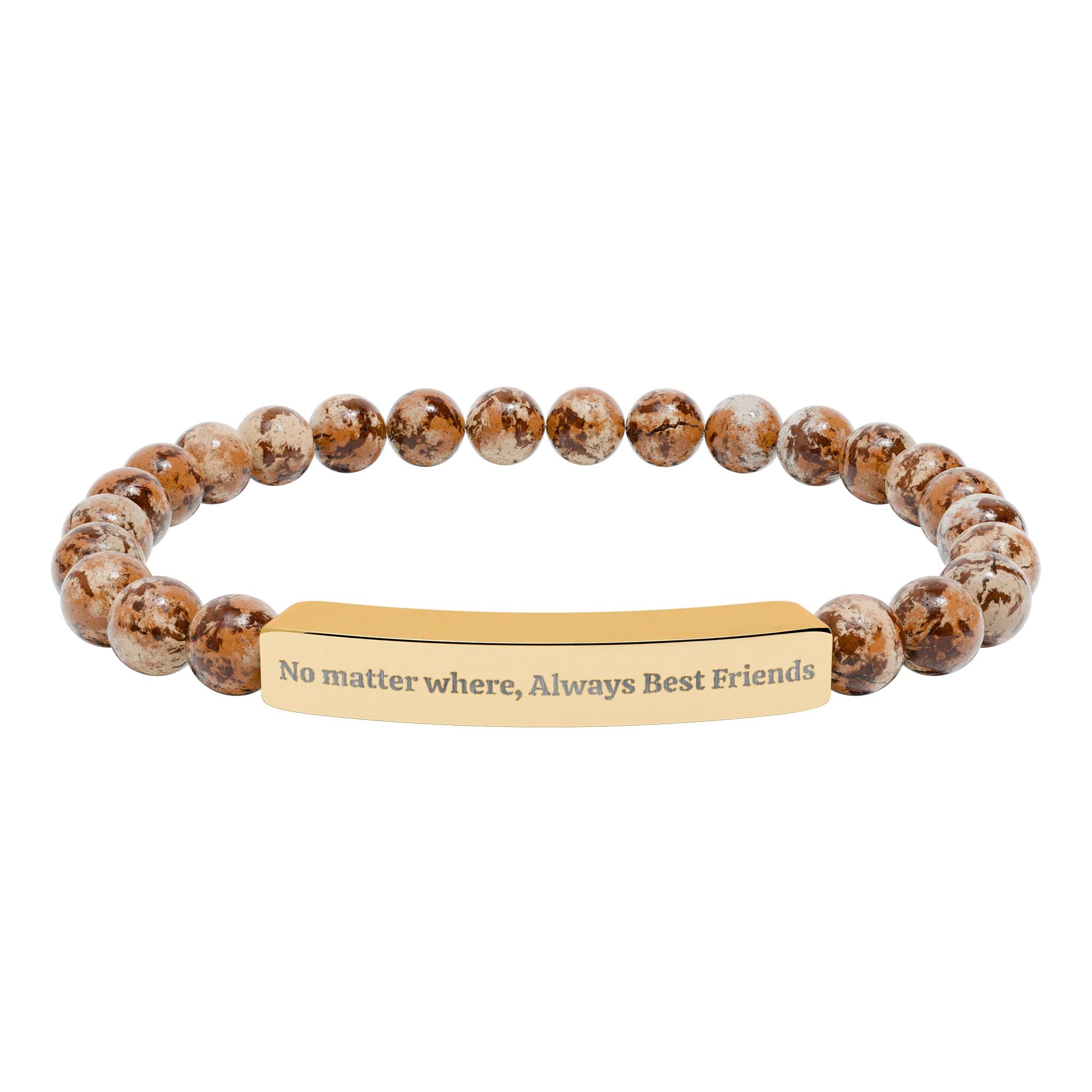 Bracelet Set - Best Friends Natural Stone Stretch Bar Bracelet