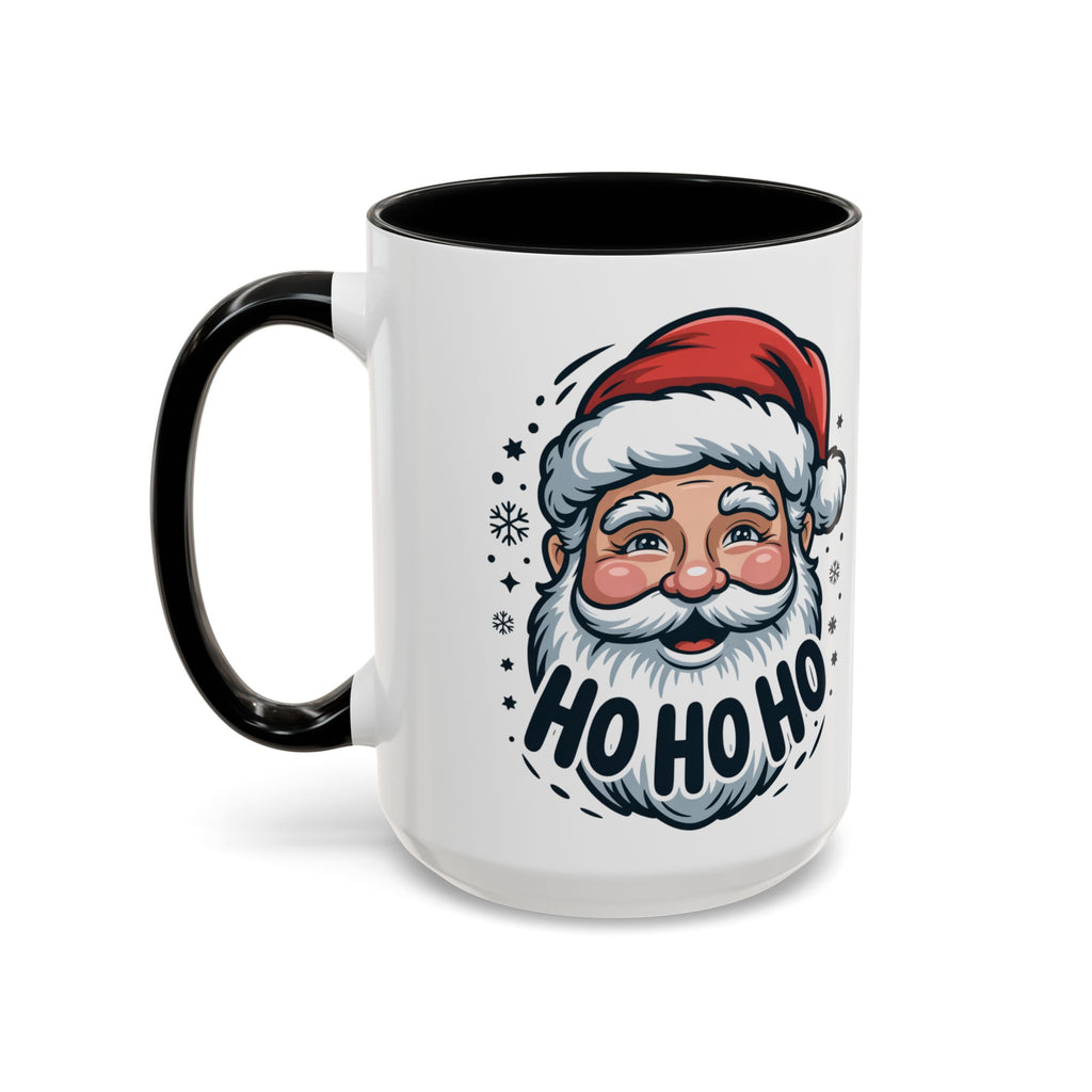 Santa "Ho Ho Ho" Accent Coffee Mug — Festive Holiday Christmas Gift (11/15oz)
