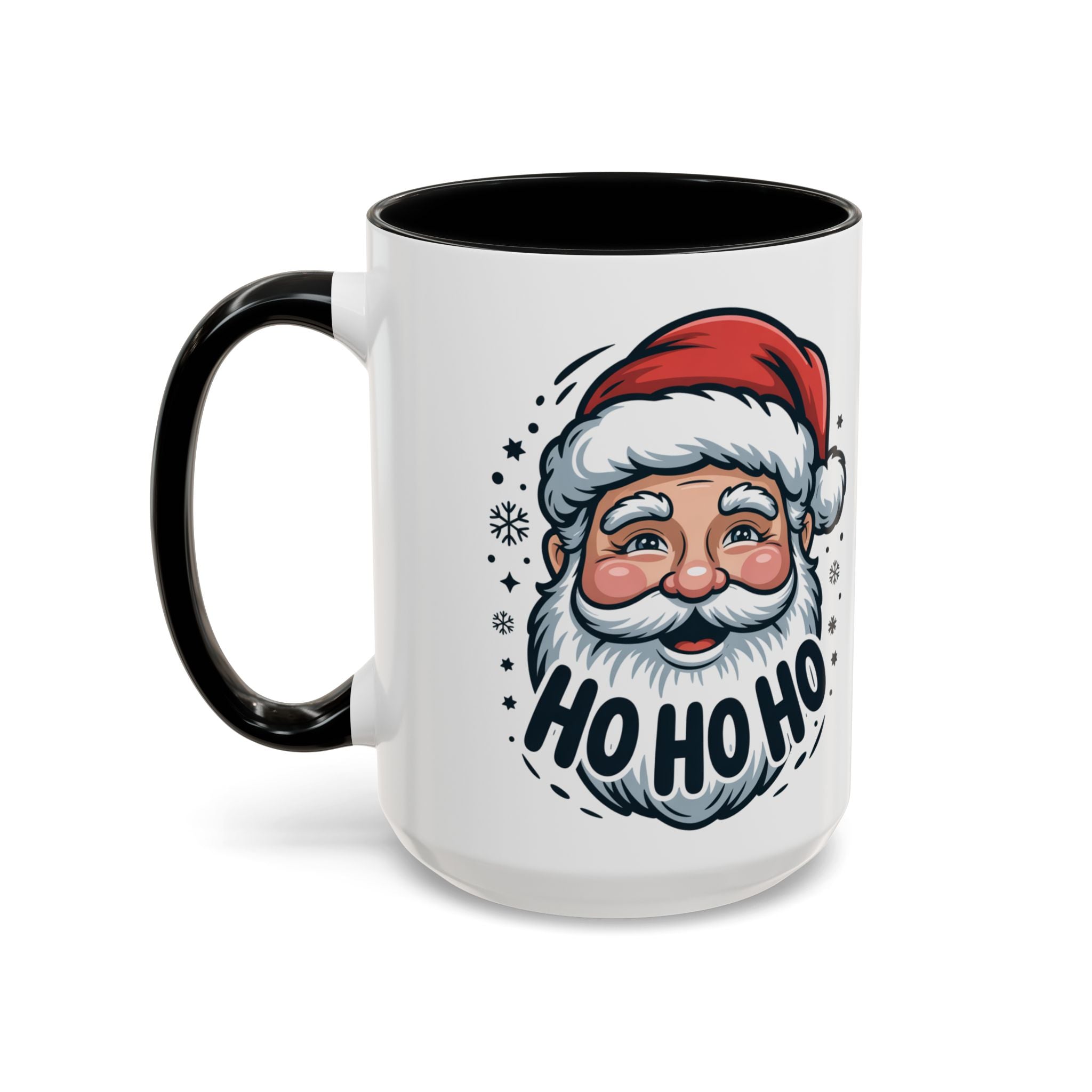 Santa "Ho Ho Ho" Accent Coffee Mug — Festive Holiday Christmas Gift (11/15oz)