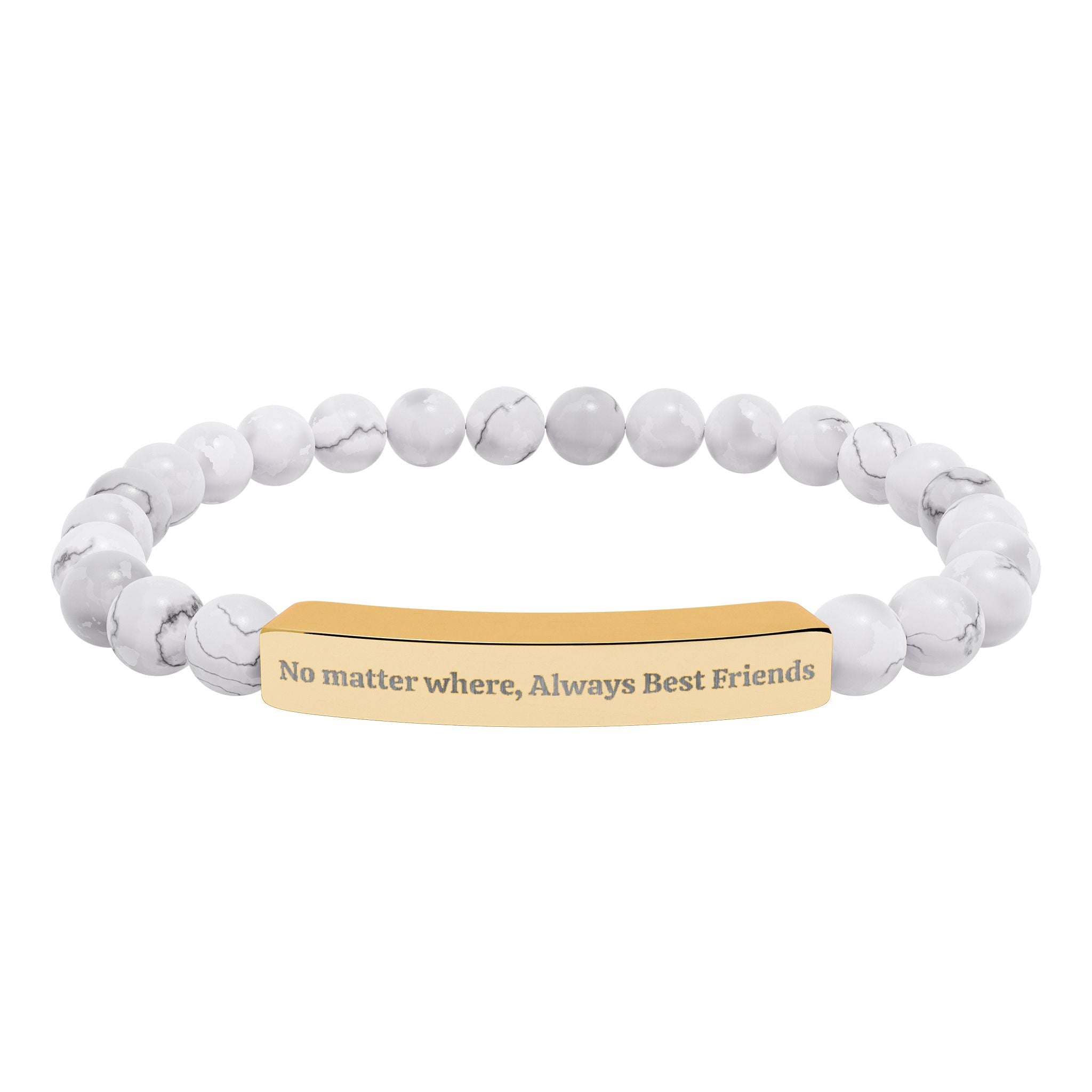 Bracelet Set - Best Friends Natural Stone Stretch Bar Bracelet
