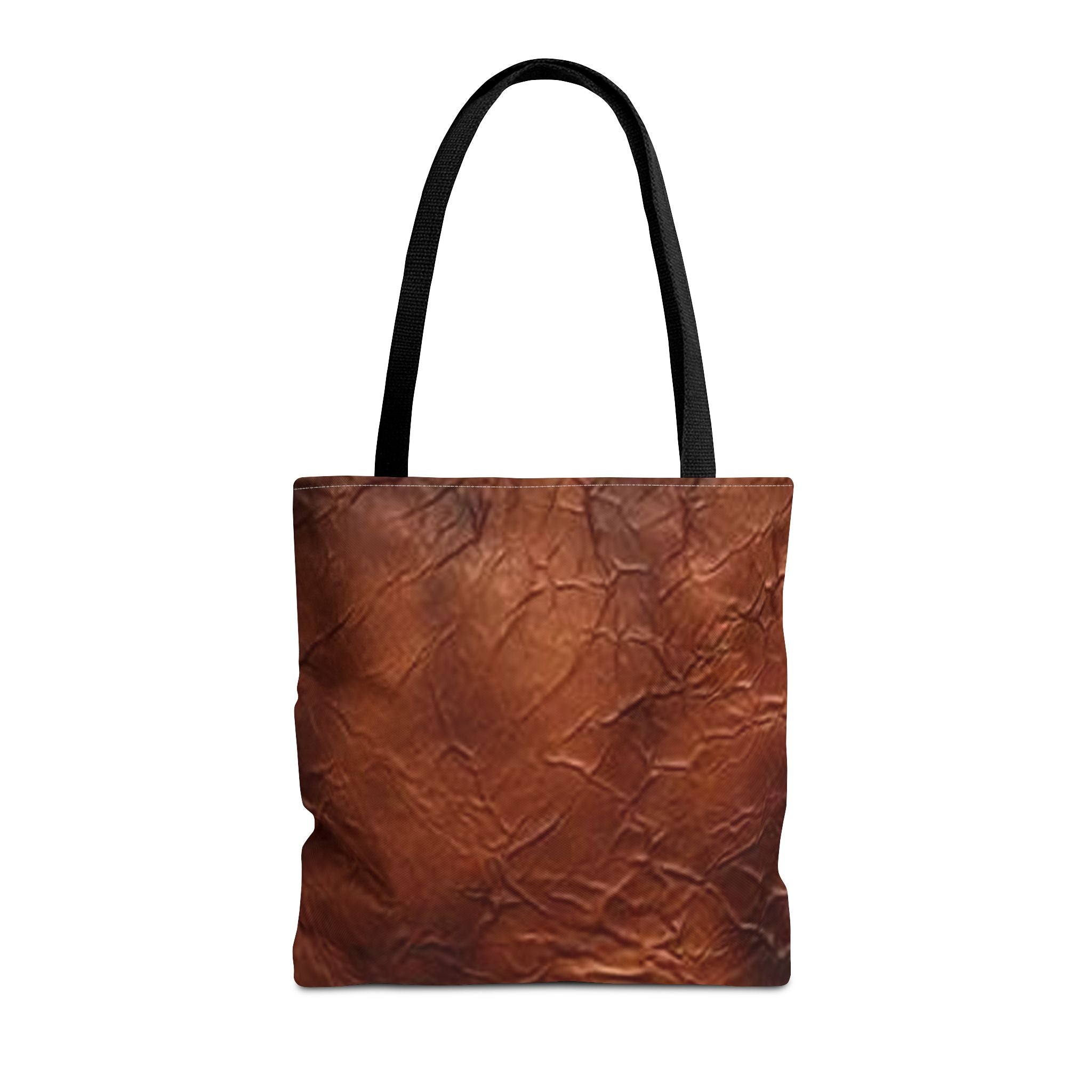 Canvas Tote Bag - Bison Leather Print Eco-Friendly Carryall for Everyday Use