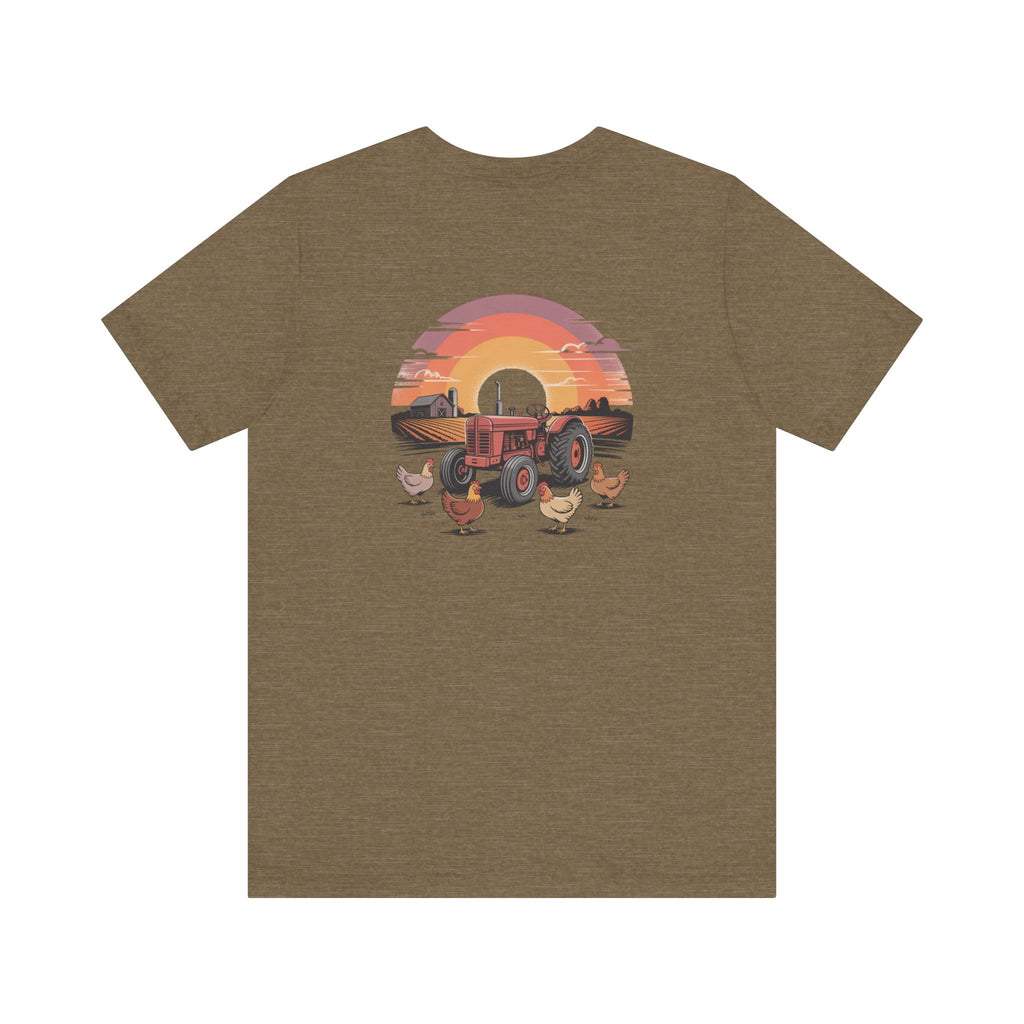 Sunset Forest Unisex Tee - Nature Inspired Short Sleeve Shirt