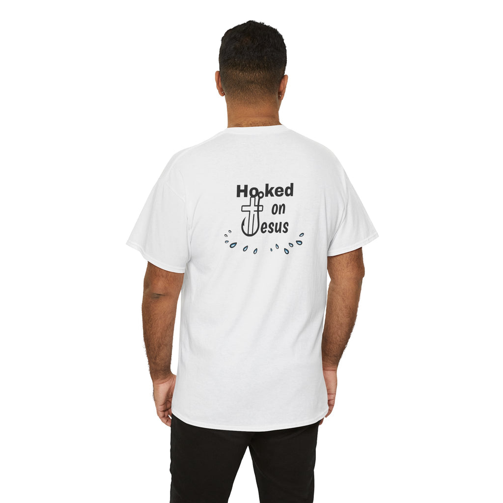 Hooked on Jesus Unisex Heavy Cotton Tee - Faith-Inspired Apparel